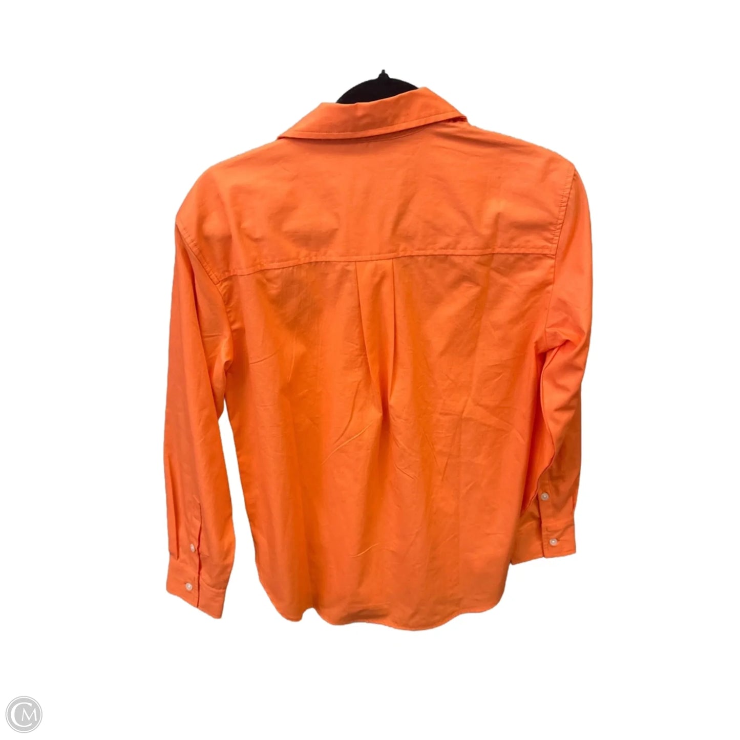 Top Long Sleeve By Banana Republic In Orange, Size: S