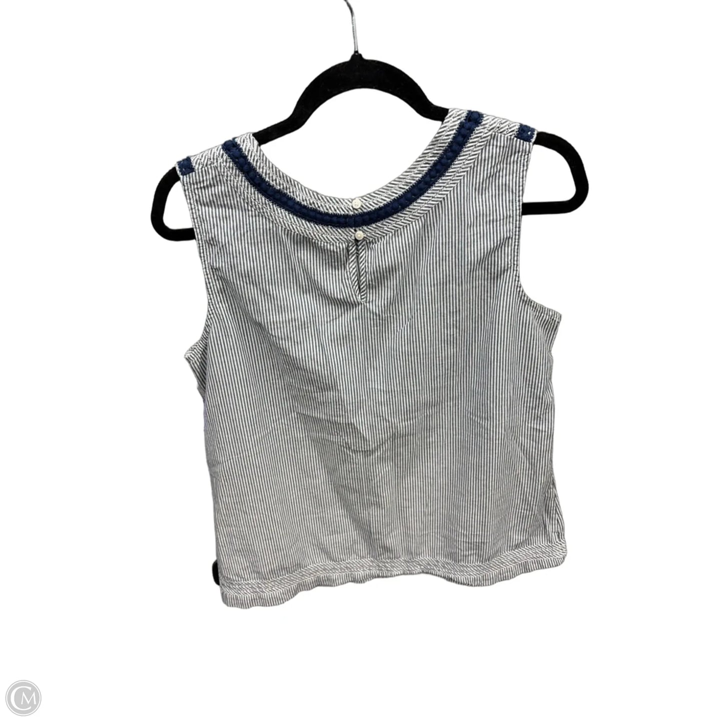 Top Sleeveless By Talbots In Striped Pattern, Size: M