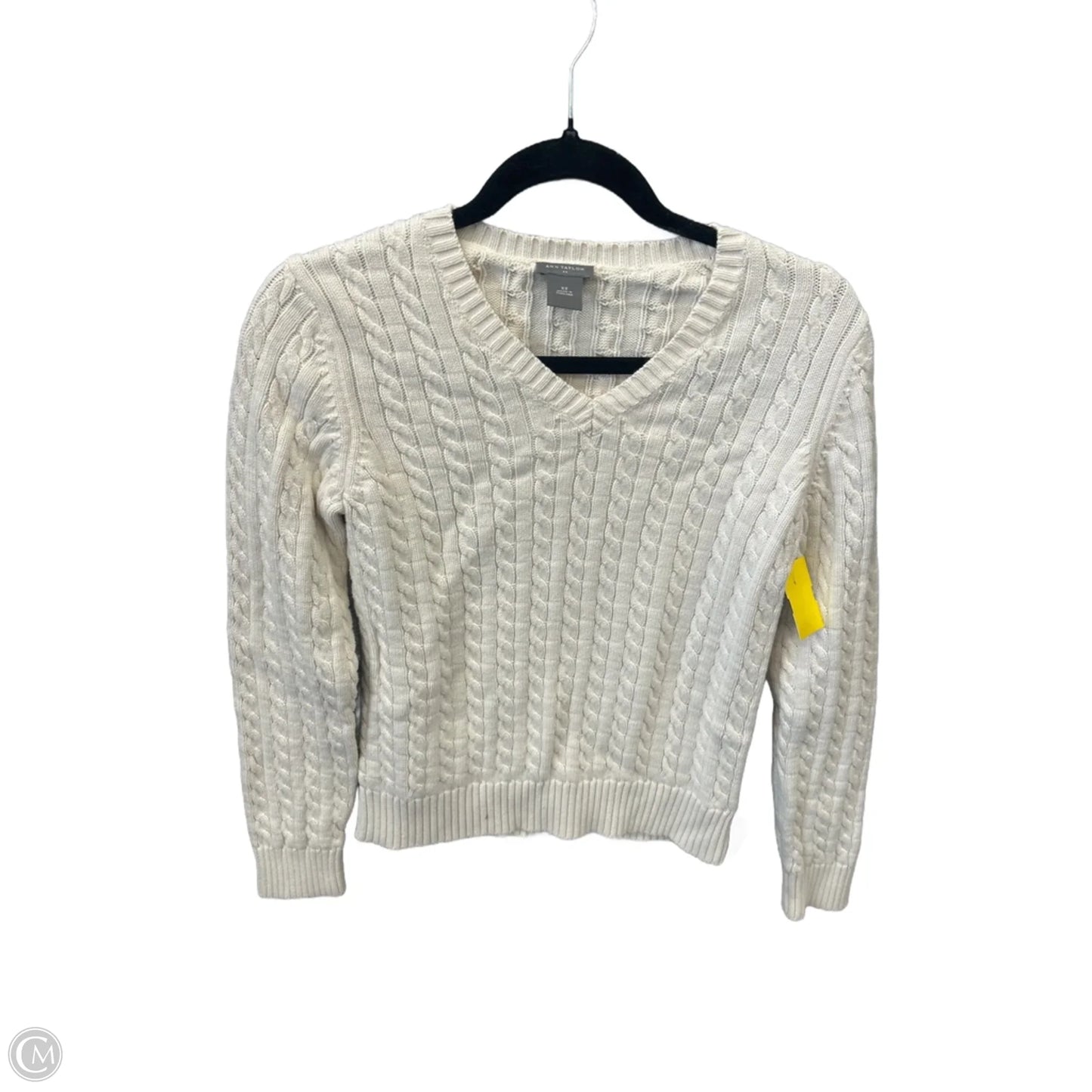 Sweater By Ann Taylor In White, Size: Xs