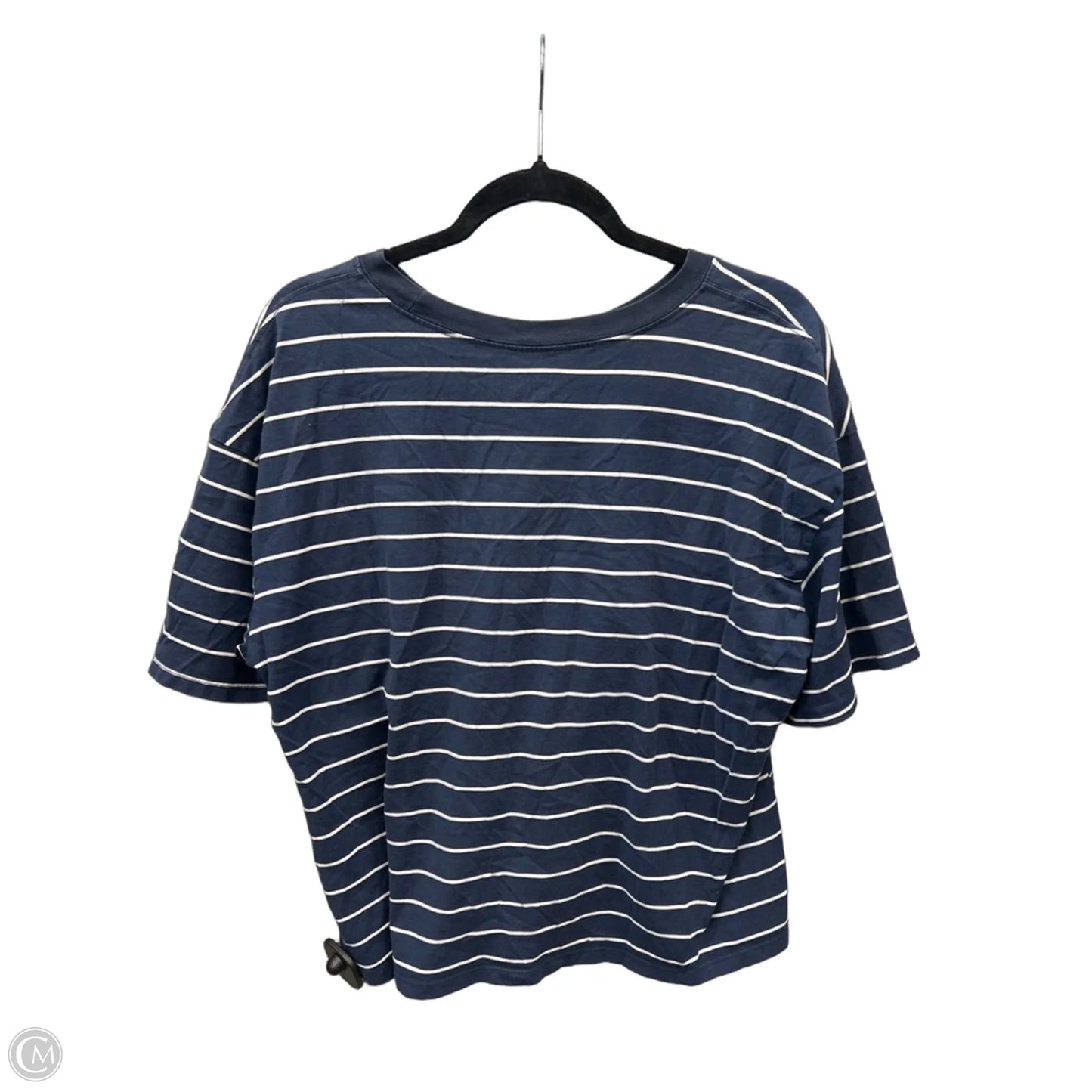 Top Short Sleeve By Time And Tru In Striped Pattern, Size: Xl