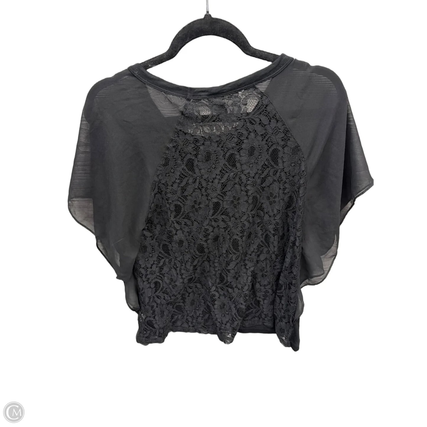 Top 3/4 Sleeve By Relativity In Black, Size: L