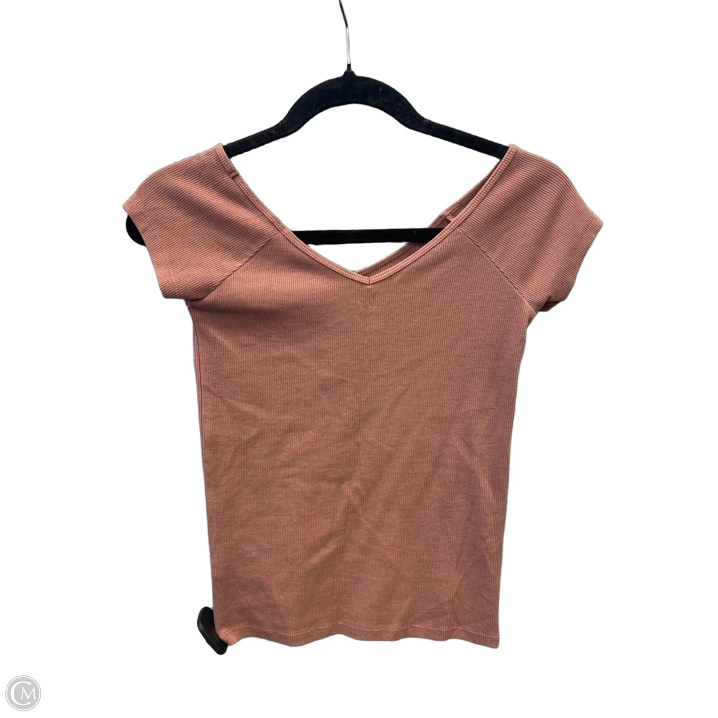 Top Short Sleeve Basic By American Eagle In Brown, Size: Sp