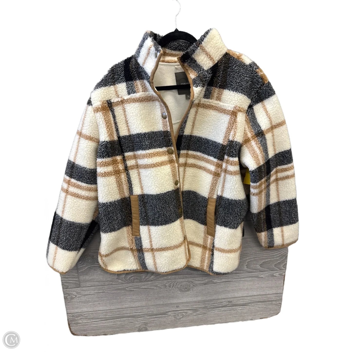Jacket Shirt By Maurices In Plaid Pattern, Size: 1x
