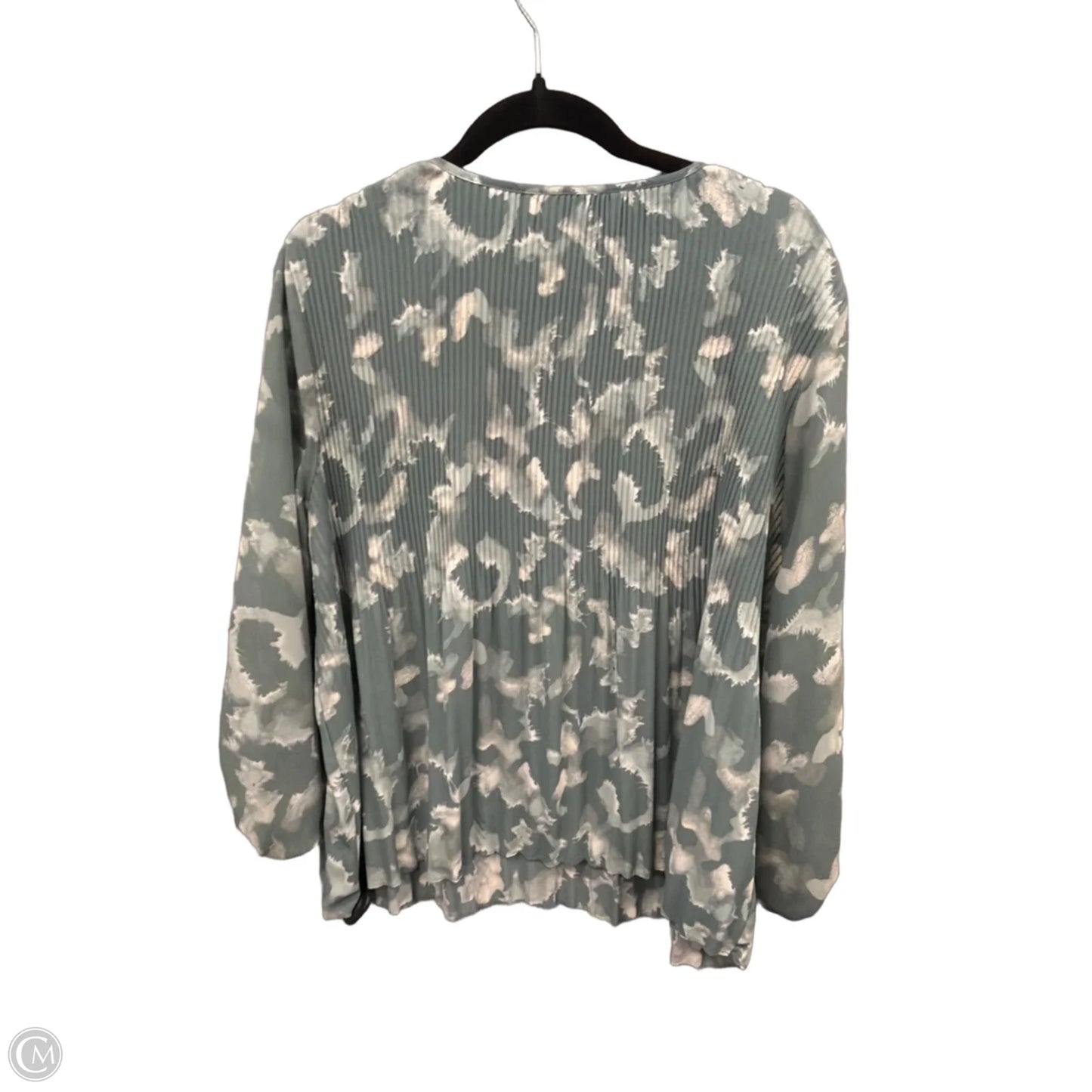 Blouse Long Sleeve By Nine West In Green, Size: L