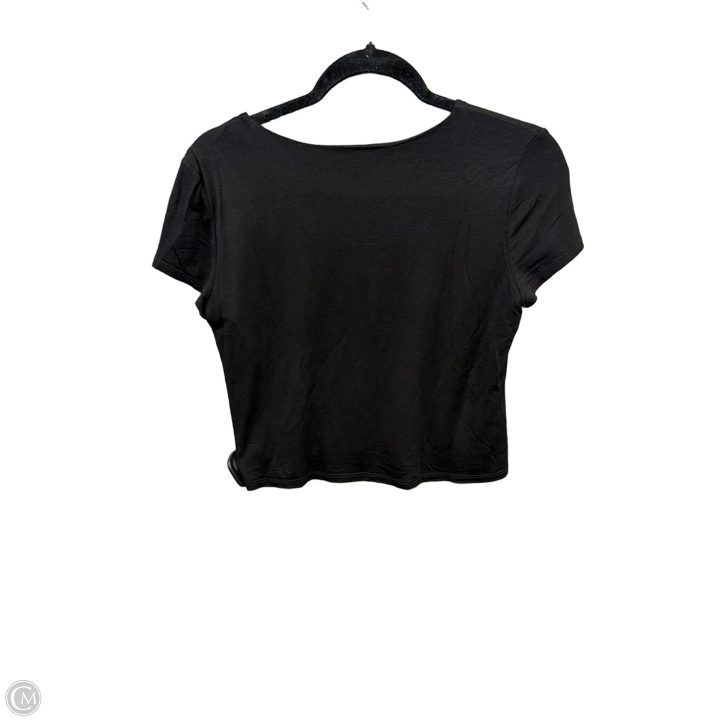 Top Short Sleeve Basic By Originality In Black, Size: L