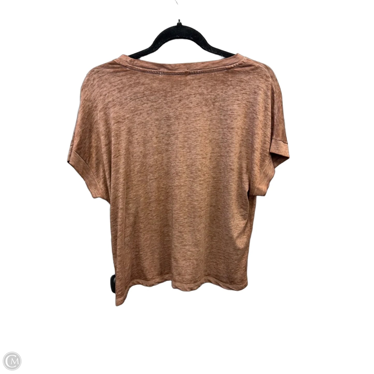 Top Short Sleeve By Pink Rose In Brown, Size: M