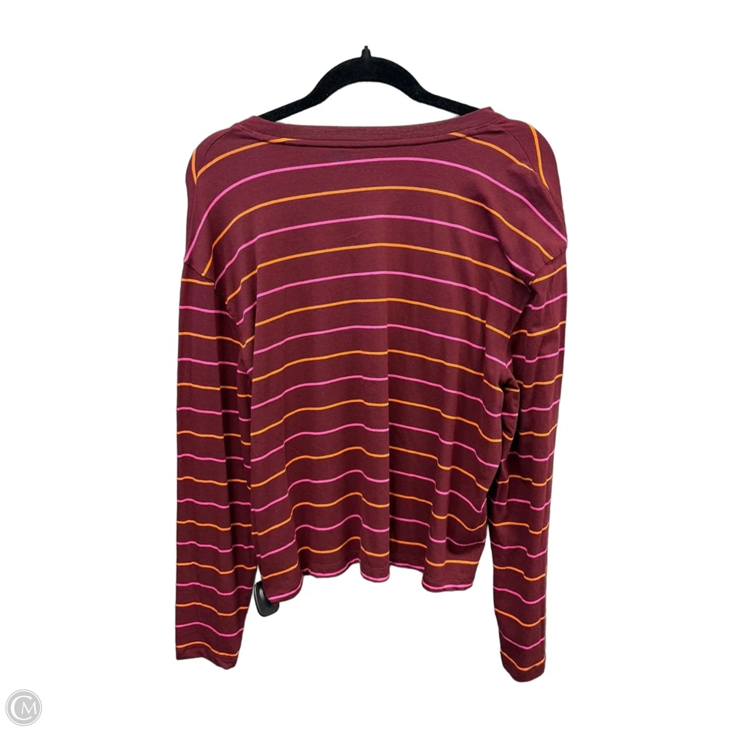 Top Long Sleeve By A New Day In Striped Pattern, Size: L