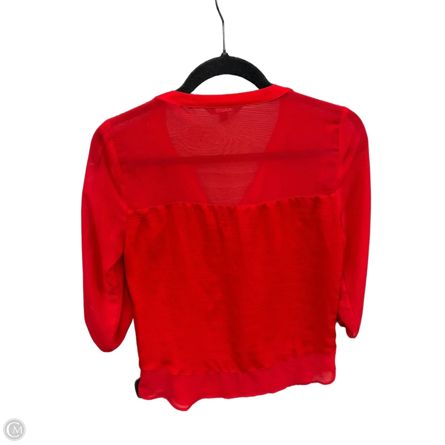 Blouse 3/4 Sleeve By Express In Red, Size: Xs