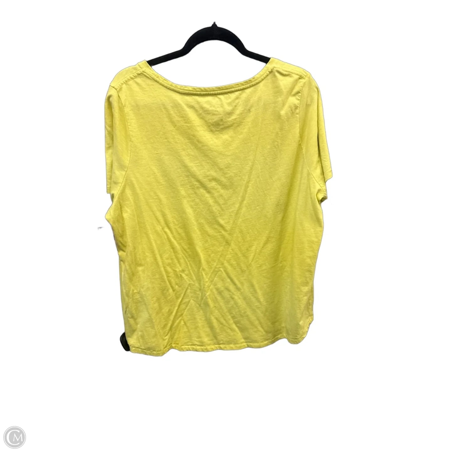 Top Short Sleeve Basic By Sonoma In Yellow, Size: 1x