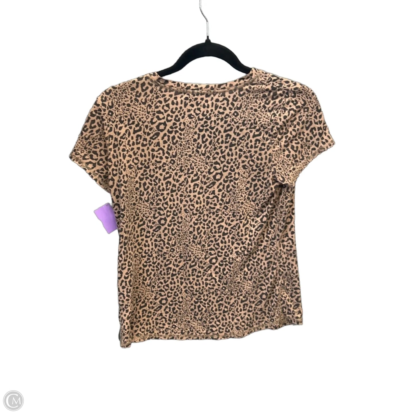 Top Short Sleeve By Liz Claiborne In Animal Print, Size: S