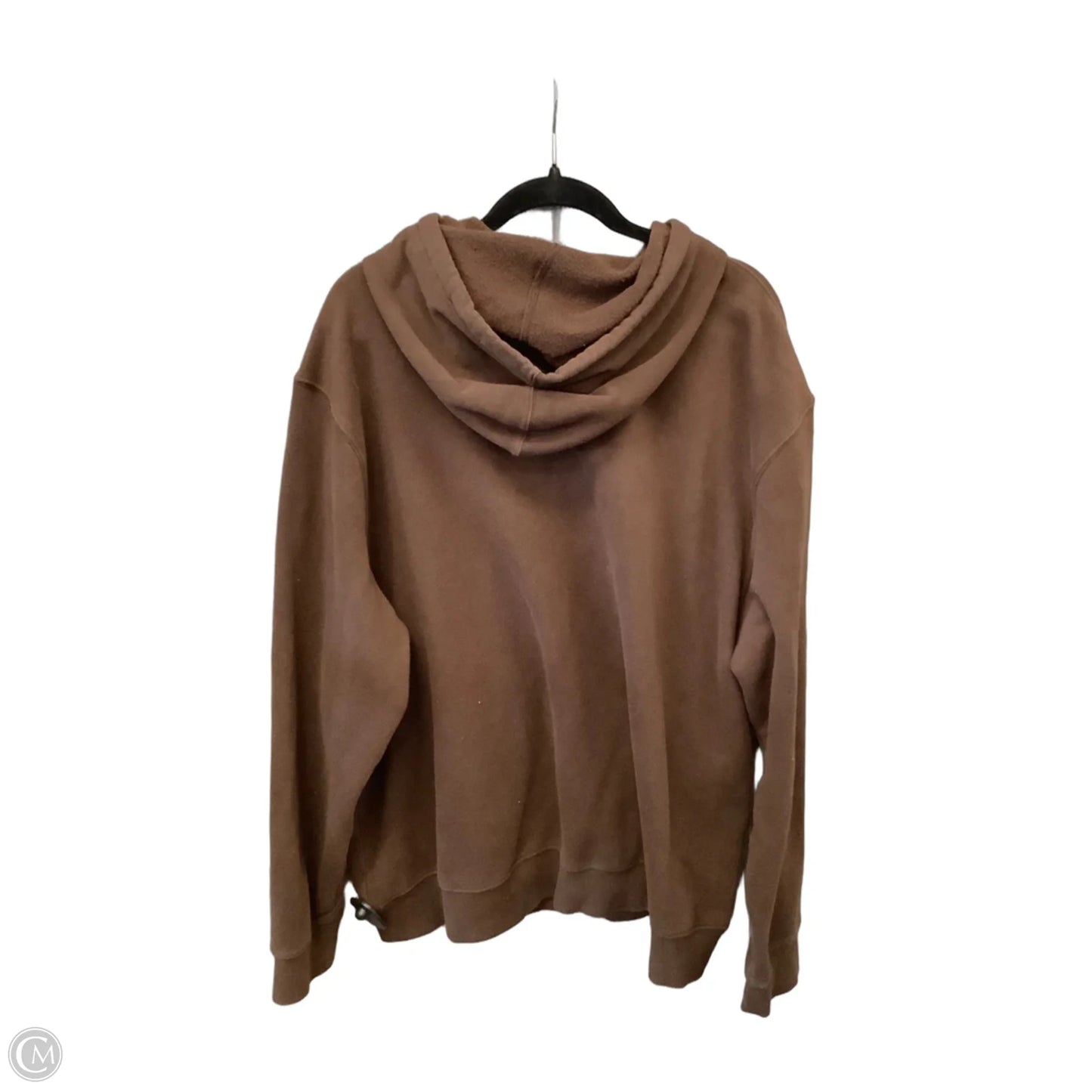 Athletic Top Long Sleeve Hoodie By Tek Gear In Brown, Size: Xxl