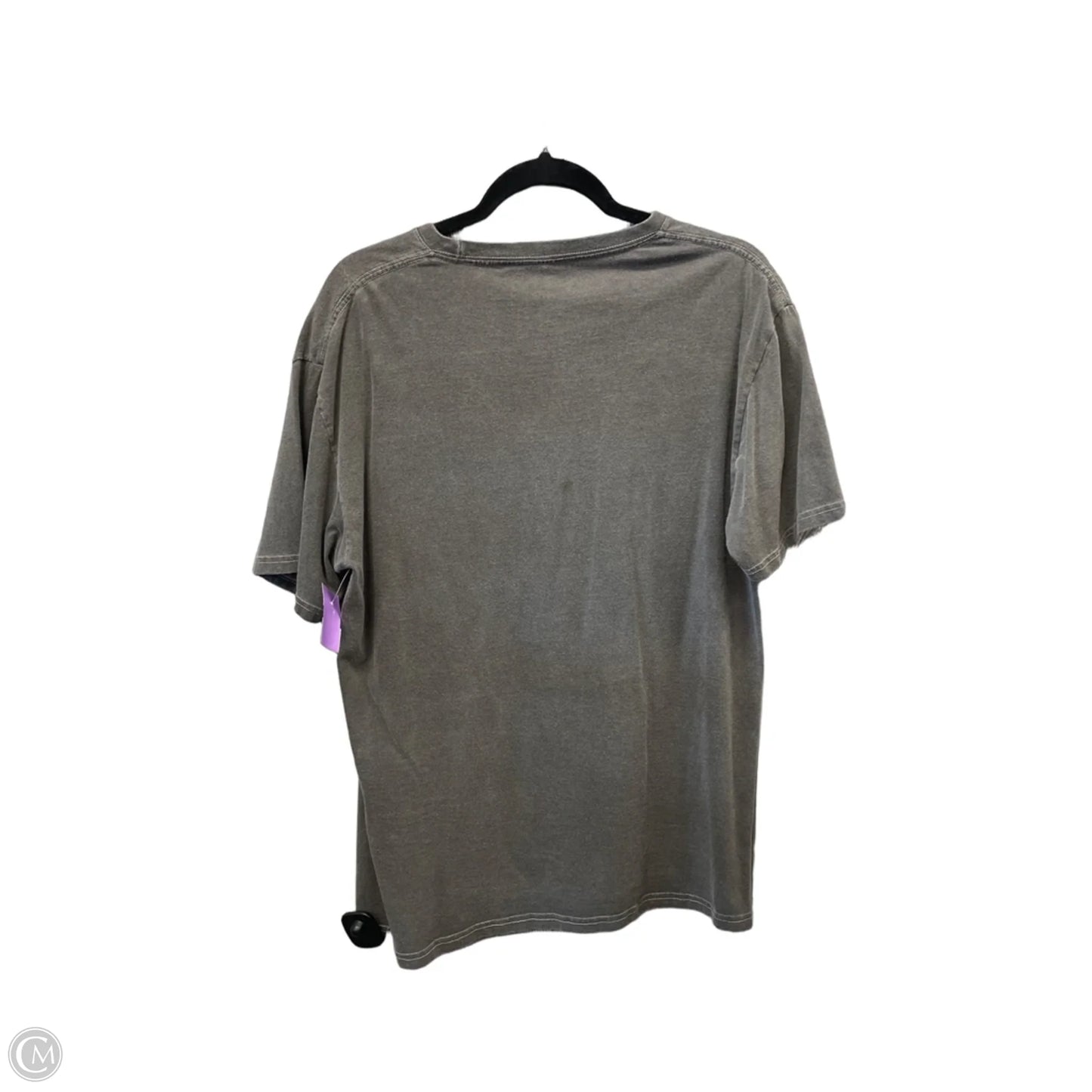 Top Short Sleeve By Cmc In Grey, Size: L
