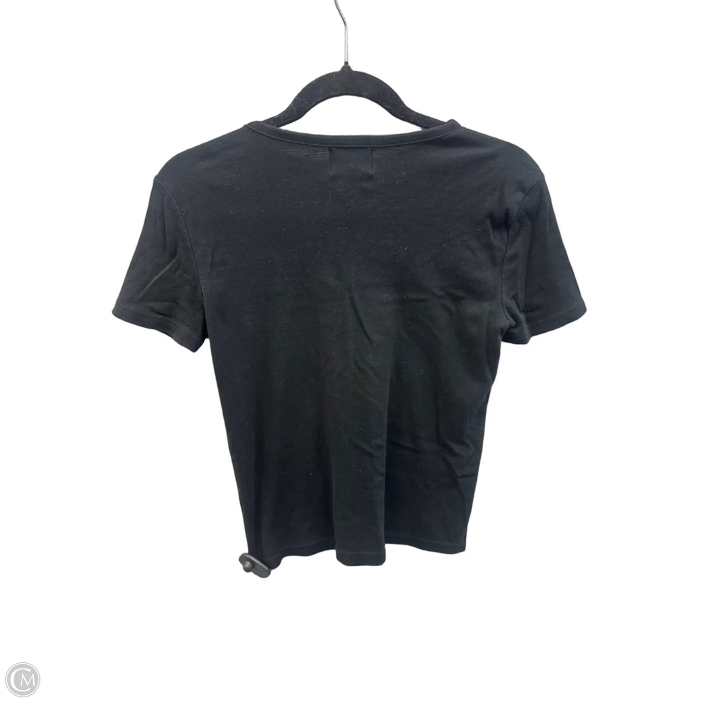 Top Short Sleeve By Chaps In Black, Size: S