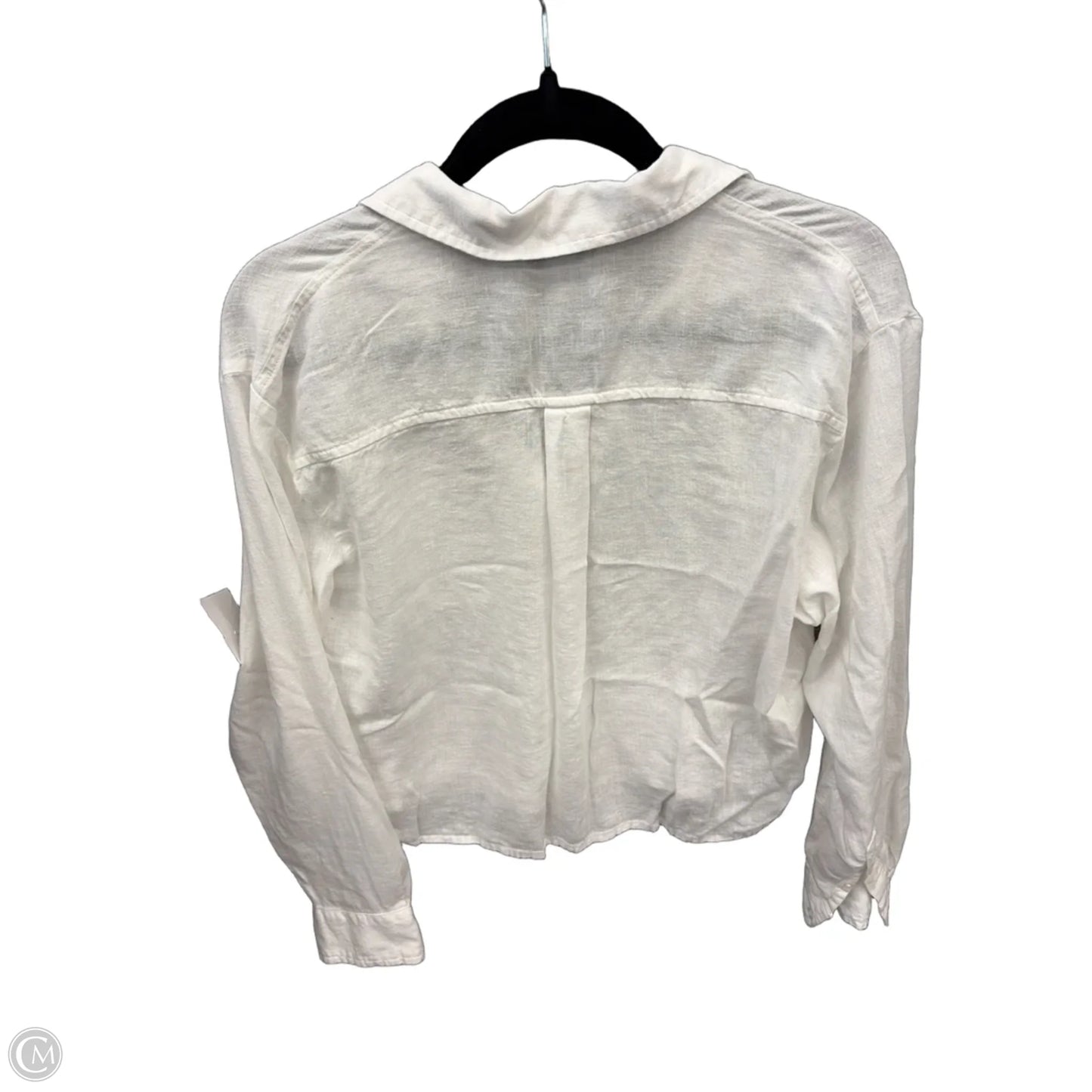 Top Long Sleeve By Old Navy In White, Size: S
