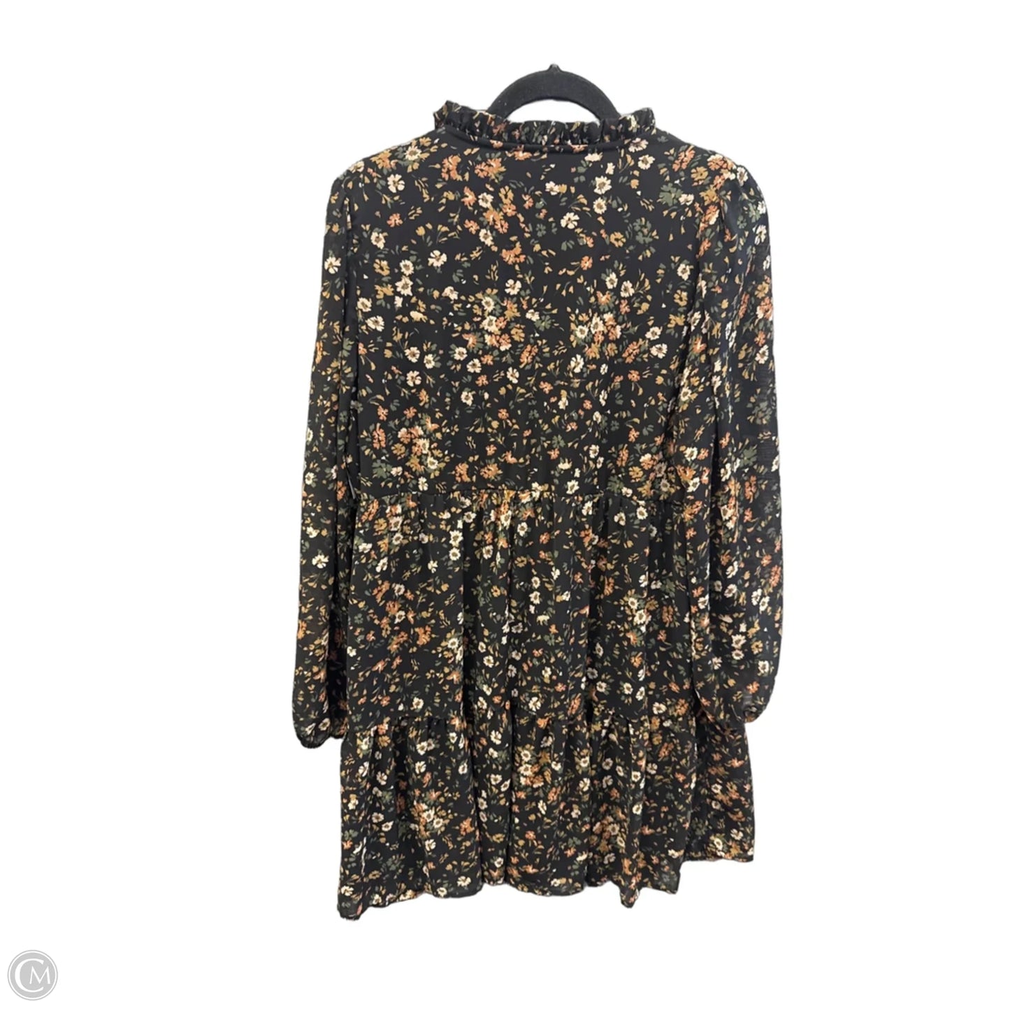 Dress Casual Midi By Time And Tru In Black, Size: L
