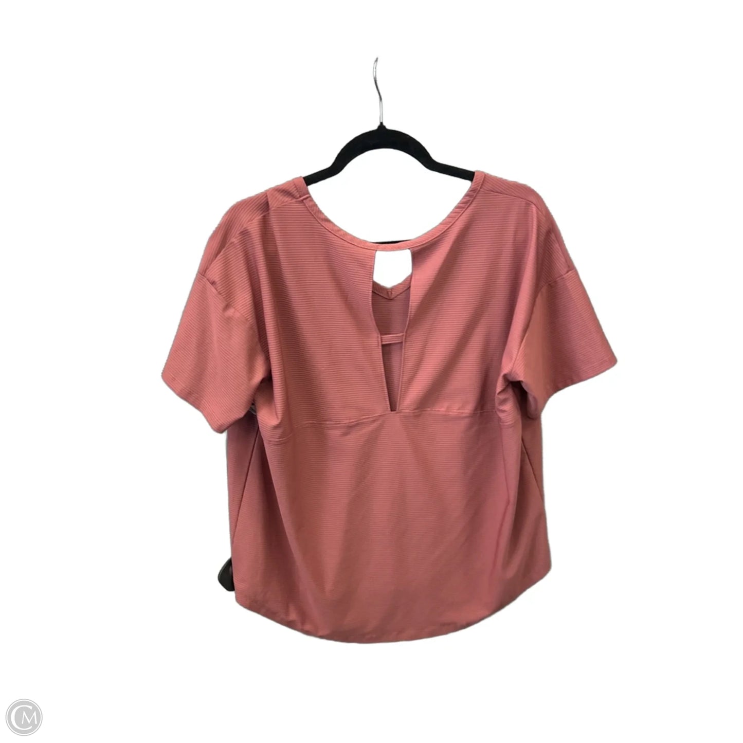 Athletic Top Short Sleeve By Mta Sport In Pink, Size: L