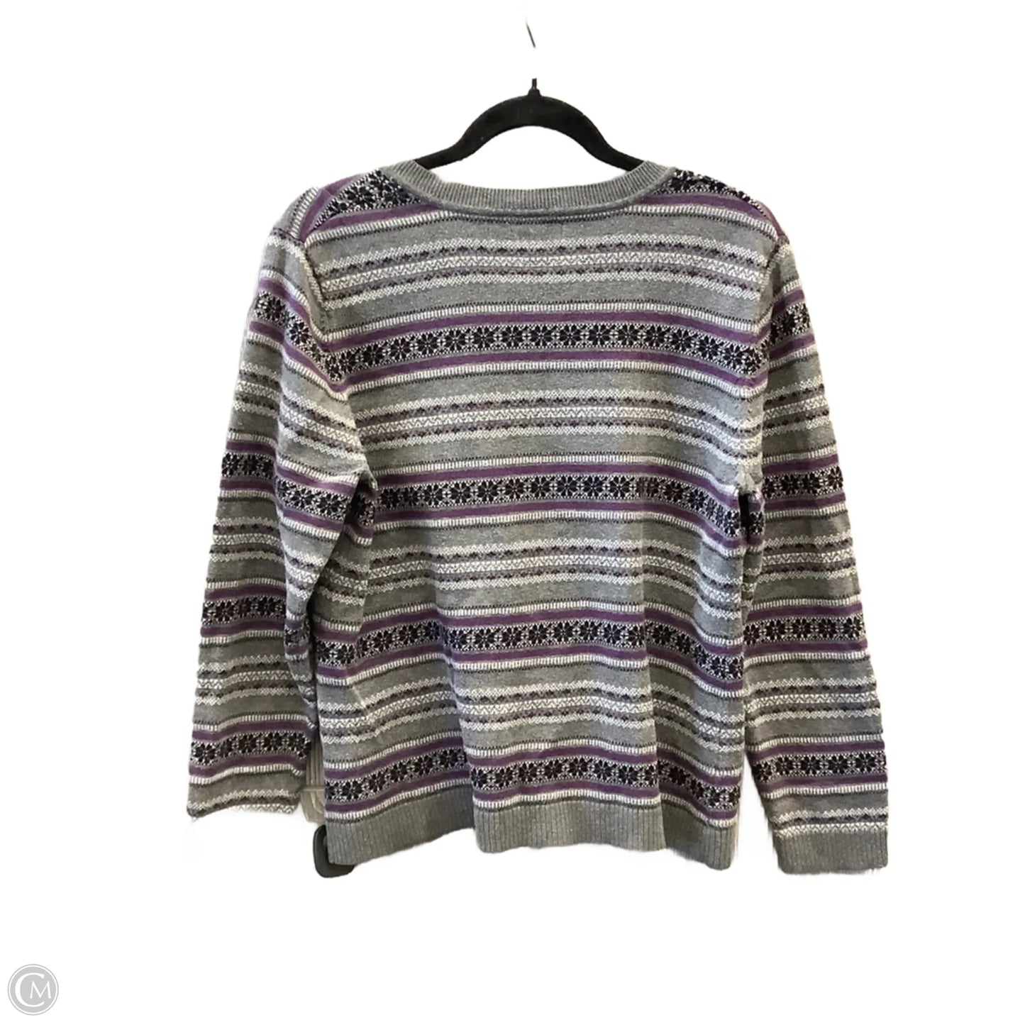 Top Long Sleeve By Croft And Barrow In Grey, Size: L
