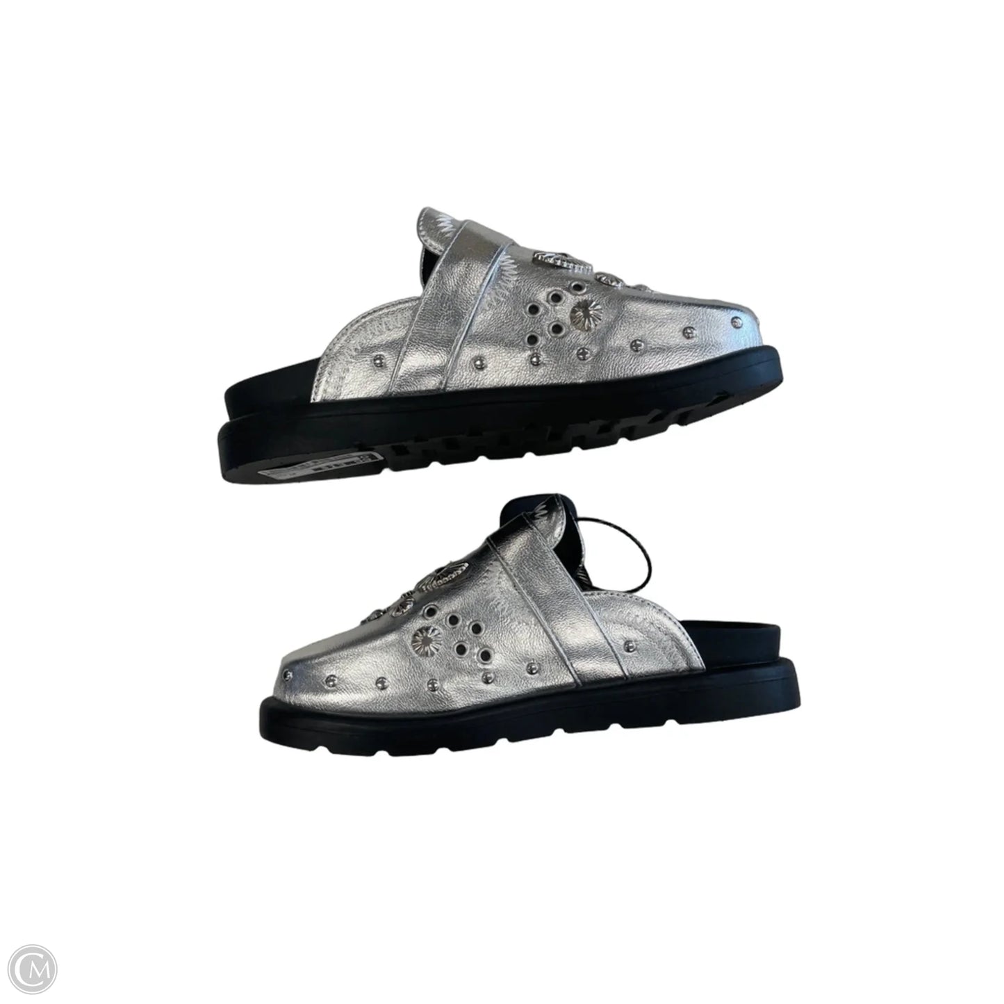 Shoes Flats By Clothes Mentor In Silver, Size: 10