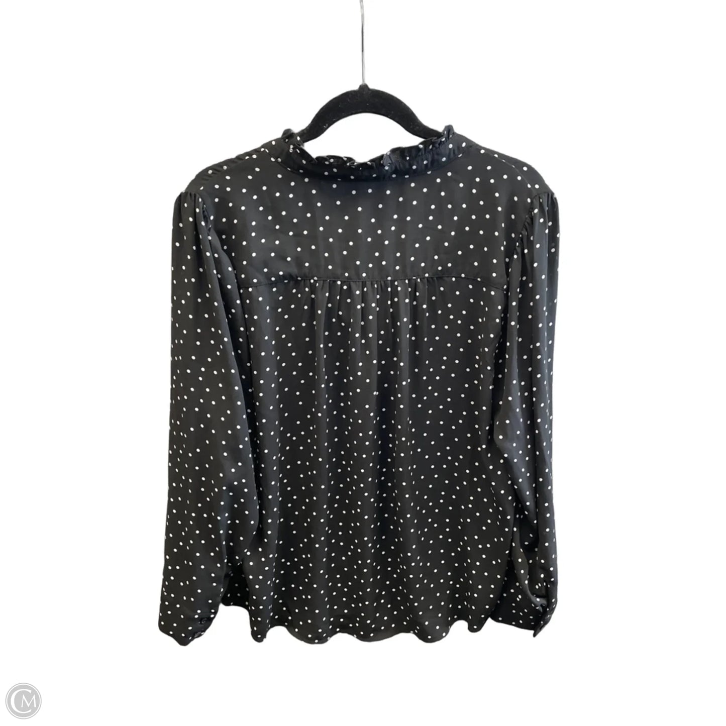 Blouse Long Sleeve By Torrid In Polkadot Pattern, Size: L