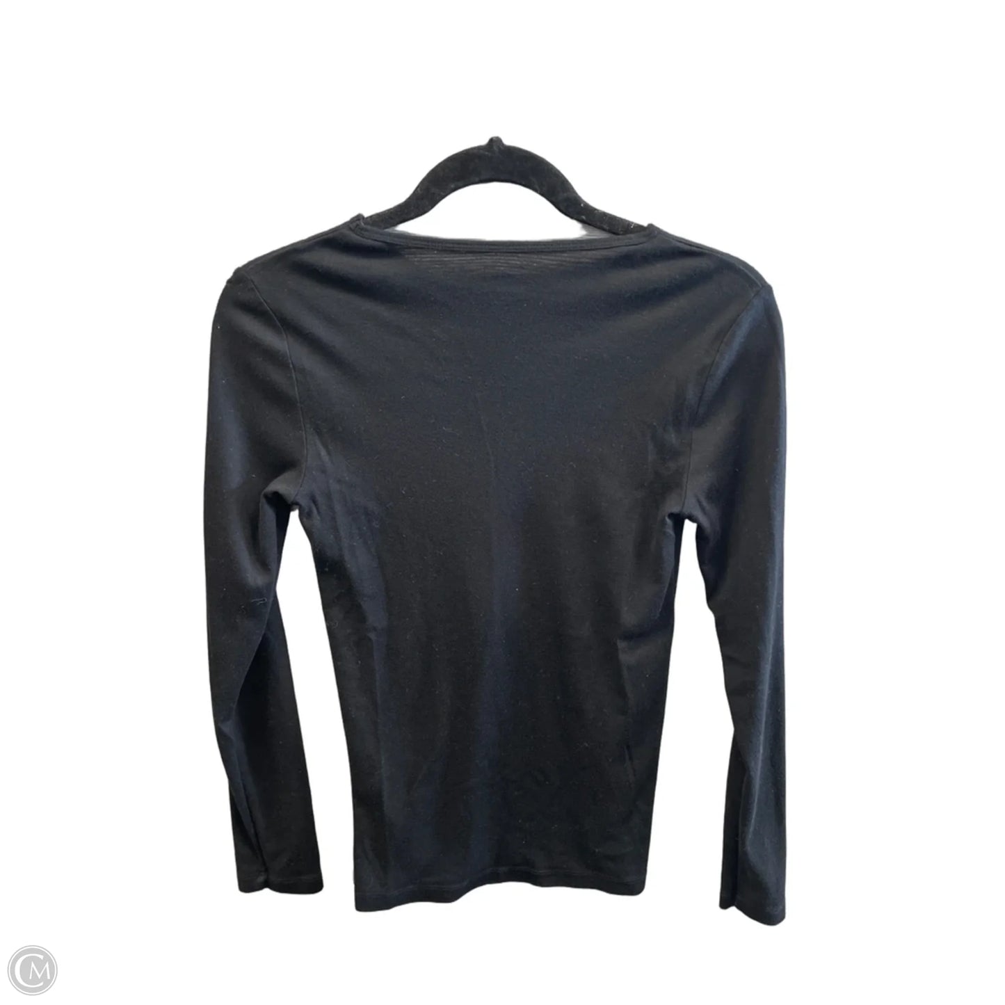 Top Long Sleeve Basic By Gap In Black, Size: M