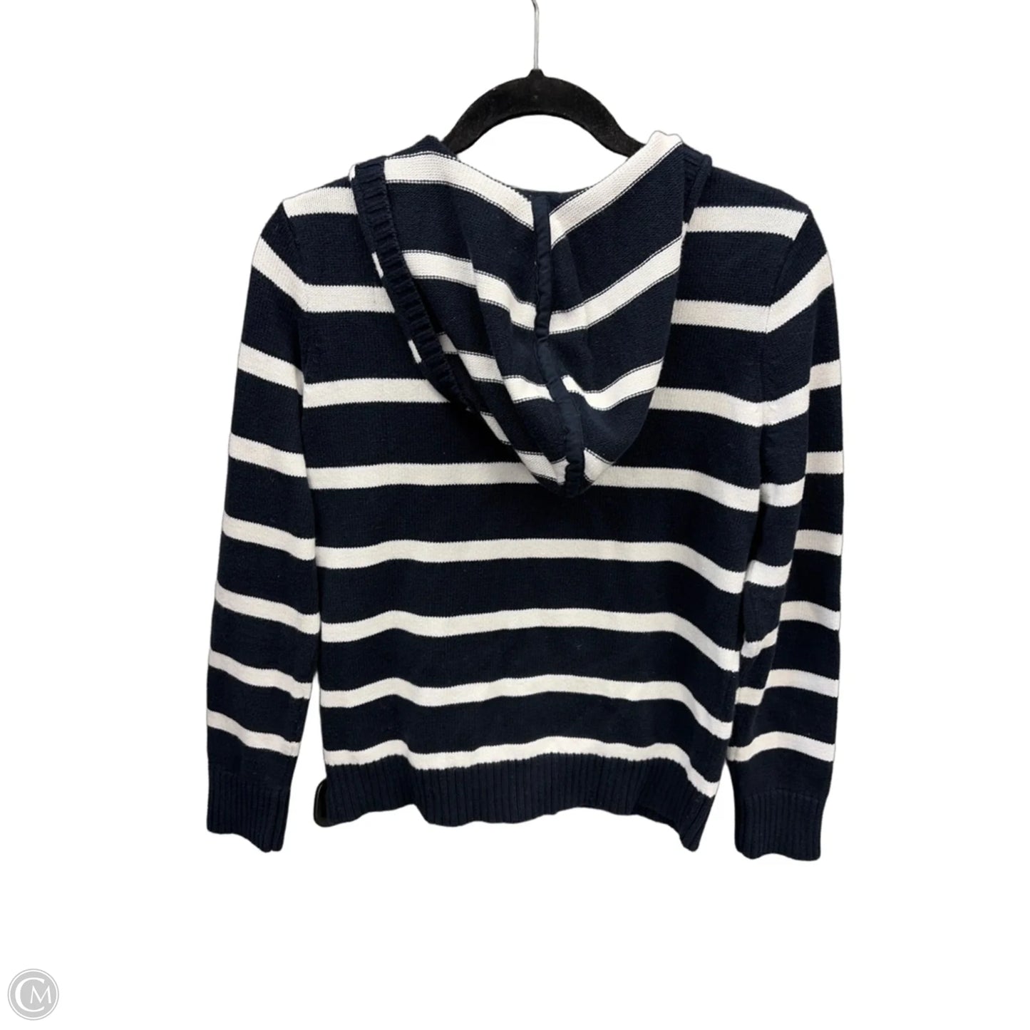 Sweatshirt Hoodie By Chaps In Striped Pattern, Size: M