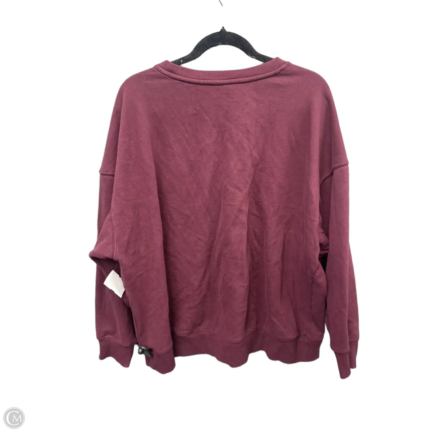 Sweatshirt Crewneck By Dkny In Maroon, Size: 2x