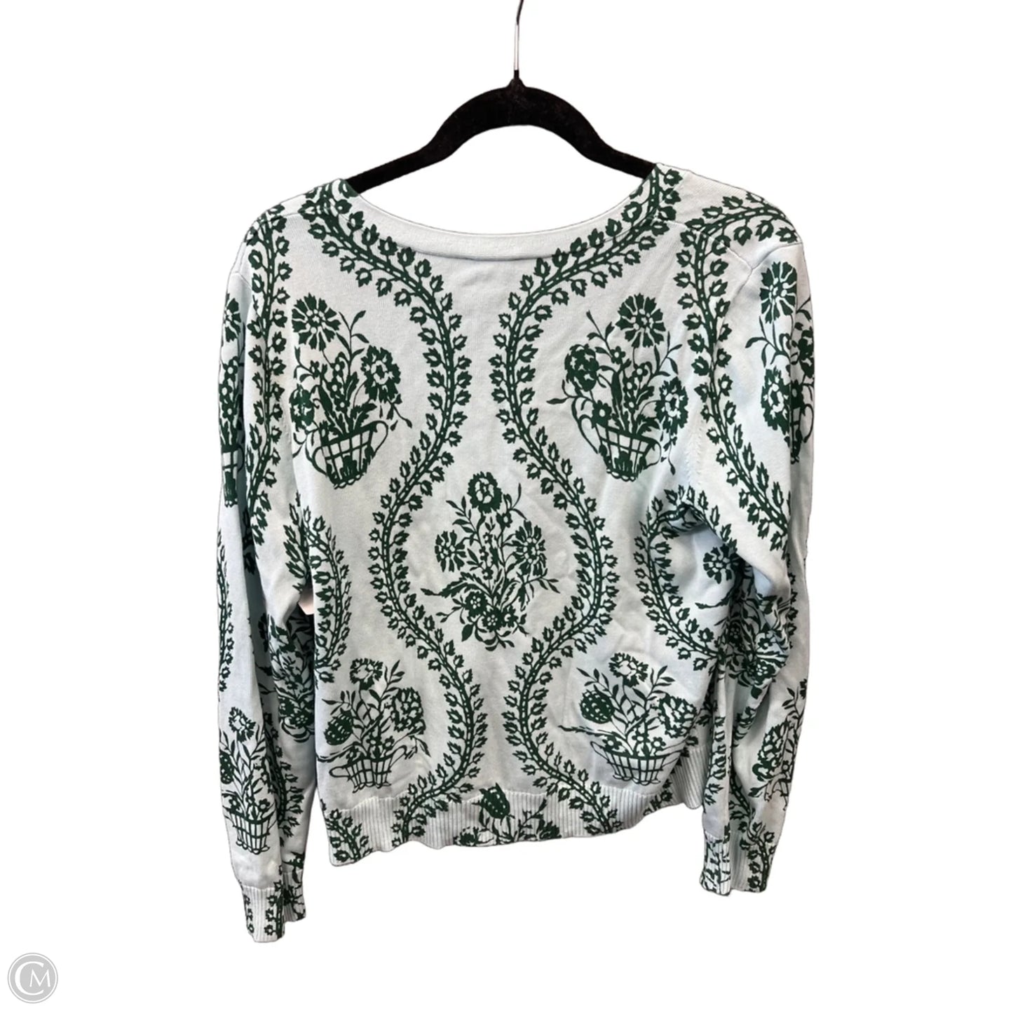 Cardigan By Talbots In Blue & Green, Size: L