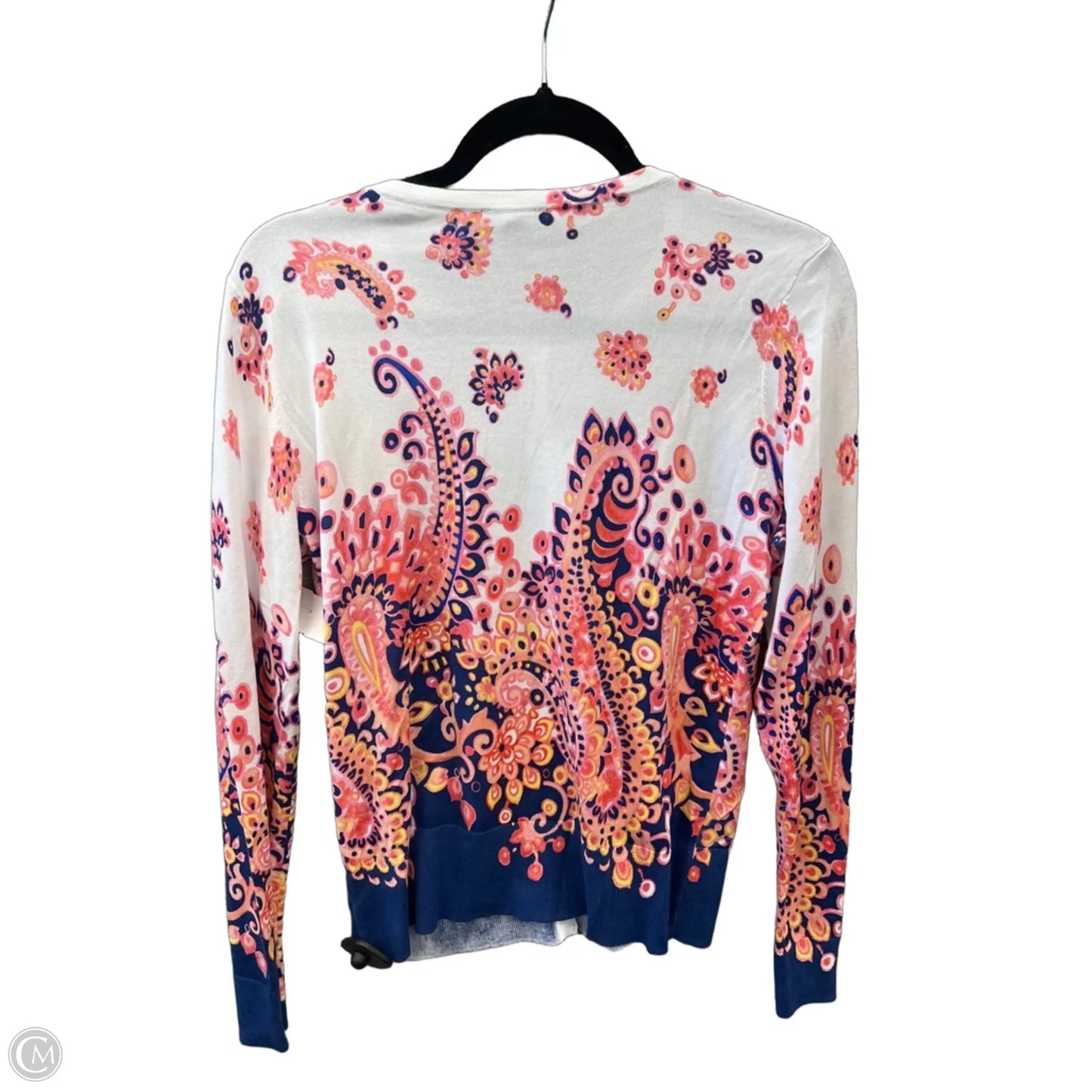 Cardigan By Talbots In Floral Print, Size: M