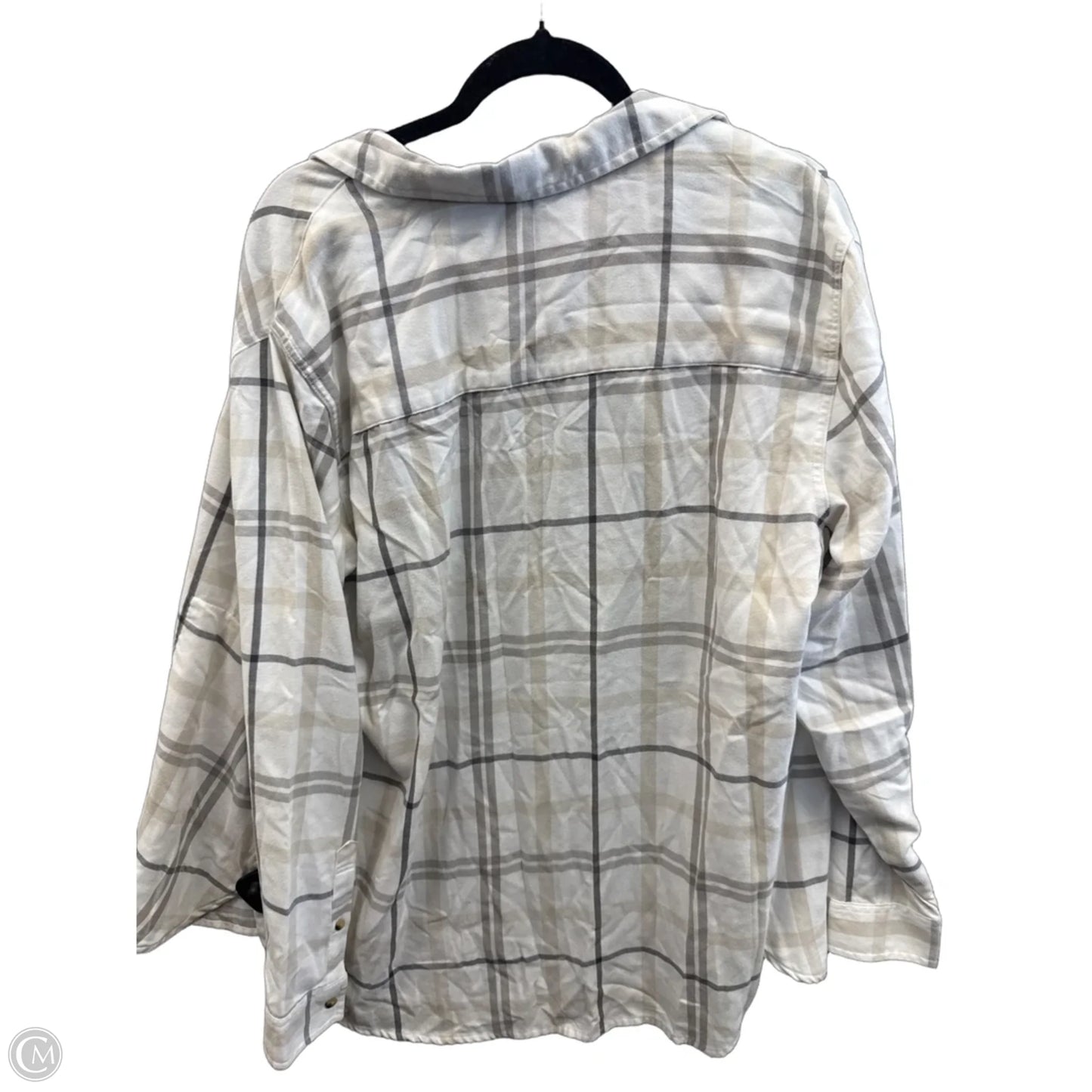 Top Long Sleeve By Jachs Girlfirend In Plaid Pattern, Size: Xl