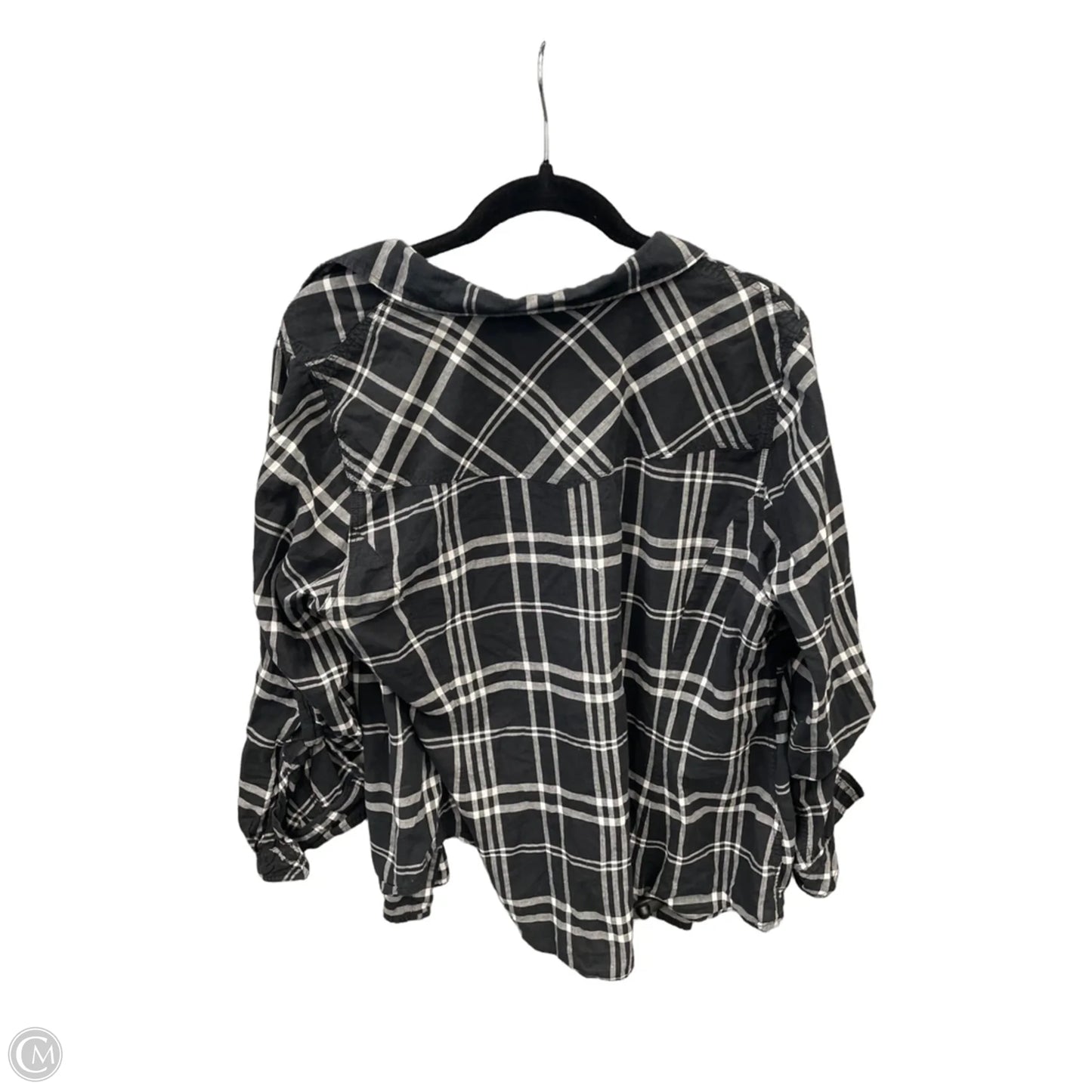 Top Long Sleeve By Torrid In Plaid Pattern, Size: 1x