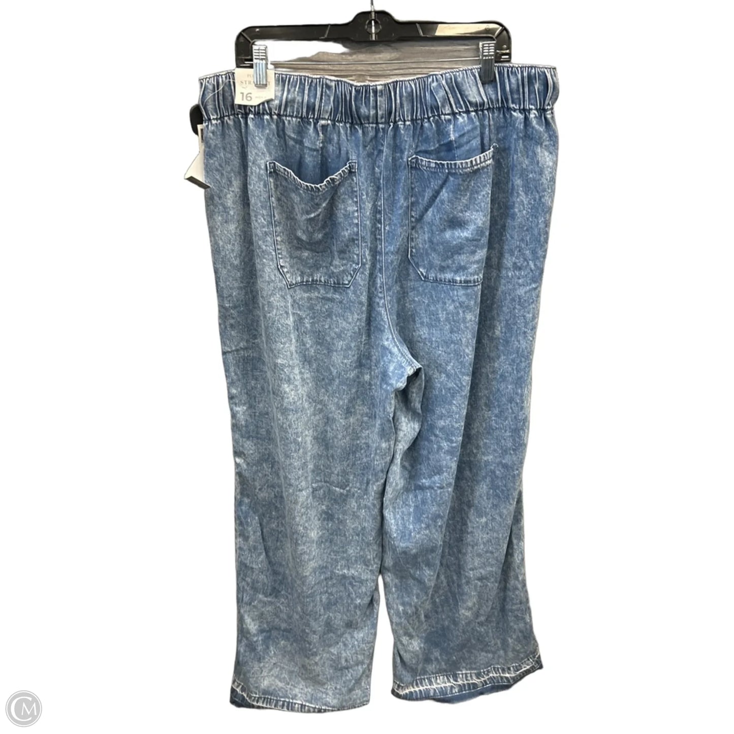Pants Wide Leg By Lane Bryant In Blue Denim, Size: 16