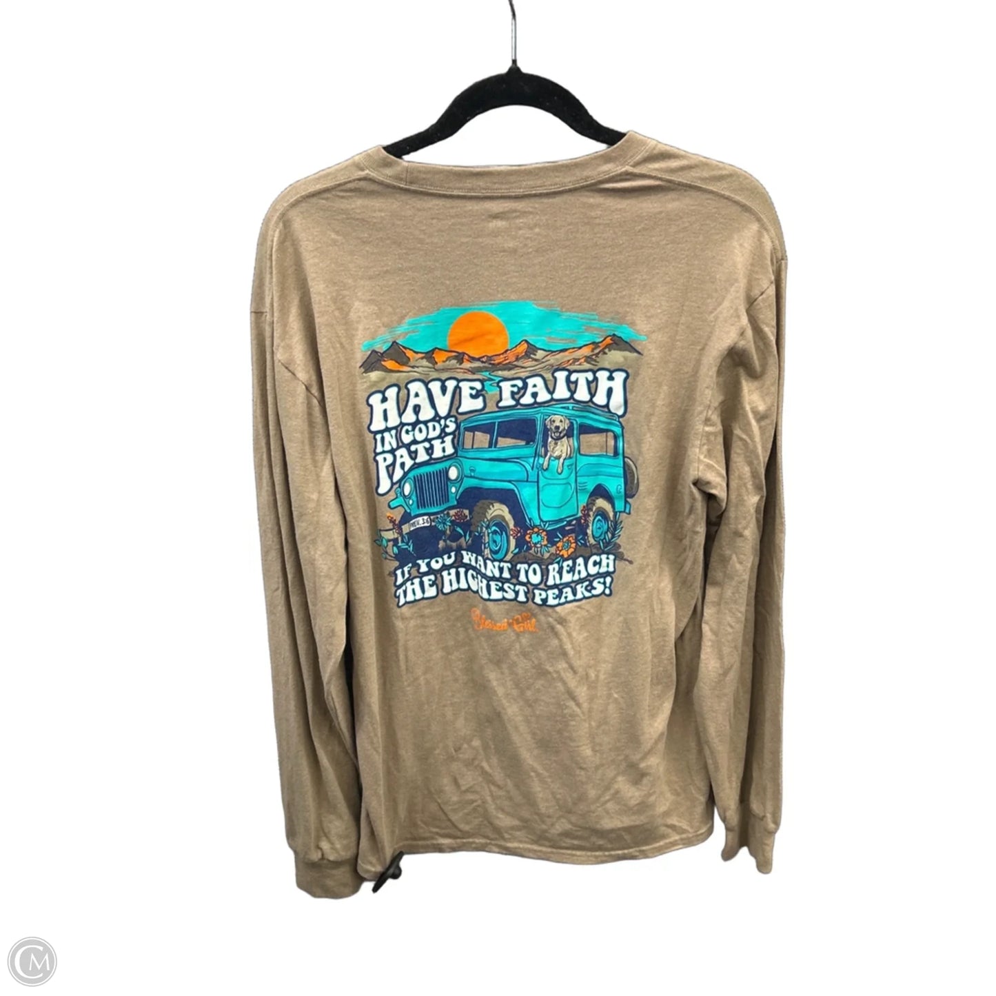 Top Long Sleeve By Clothes Mentor In Brown, Size: M