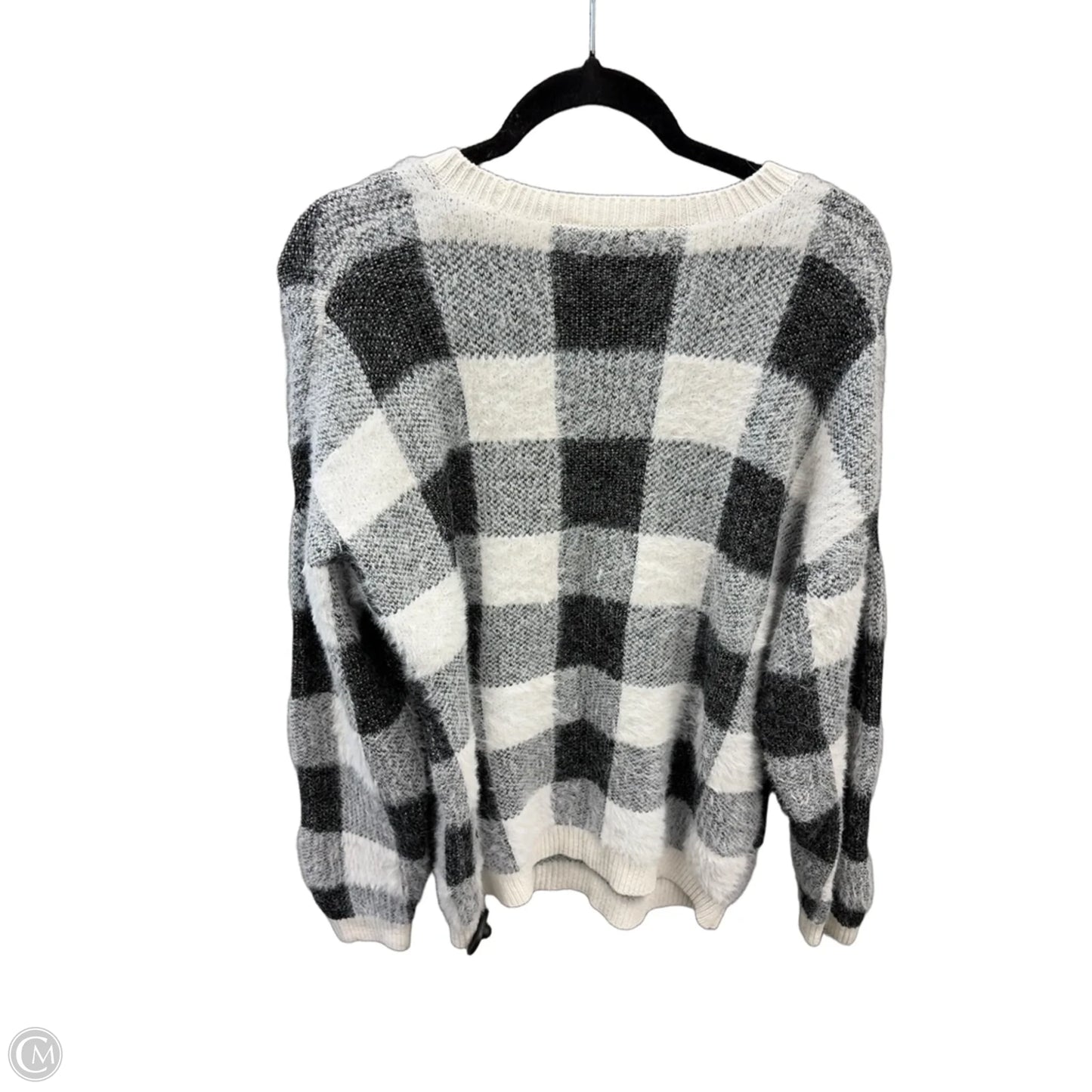 Sweater By Time And Tru In Plaid Pattern, Size: M