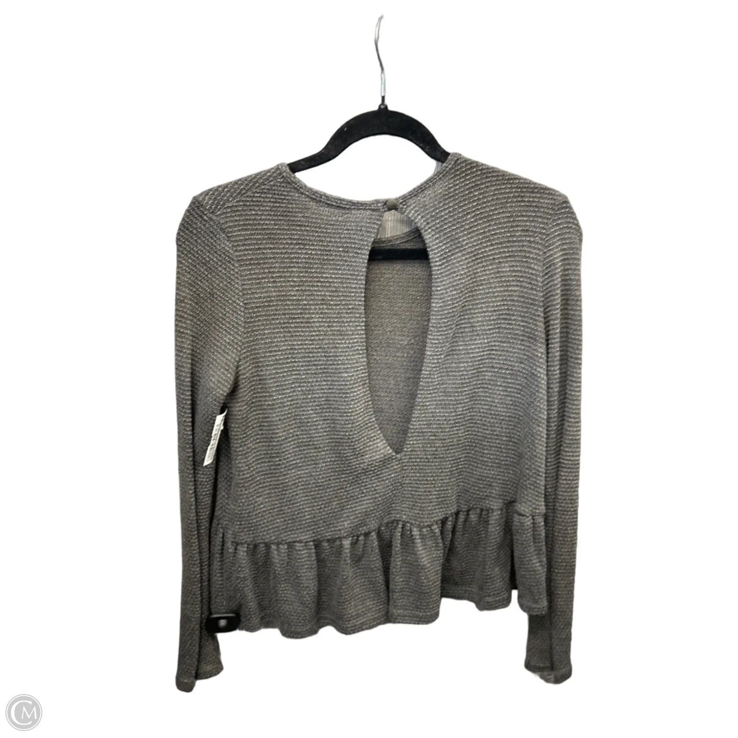 Top Long Sleeve By Kimichi Blue In Grey, Size: Xs