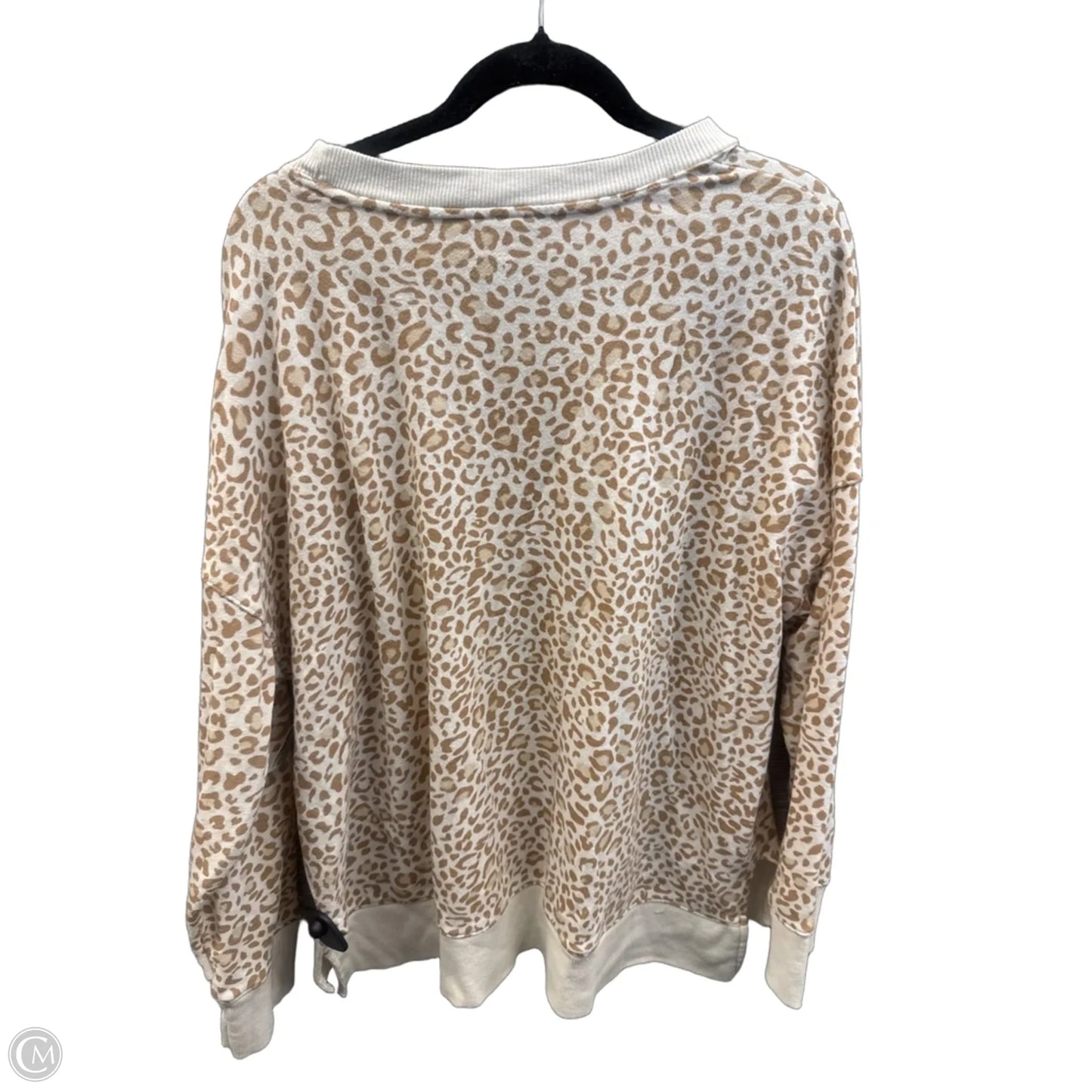 Sweatshirt Crewneck By Time And Tru In Animal Print, Size: 3x