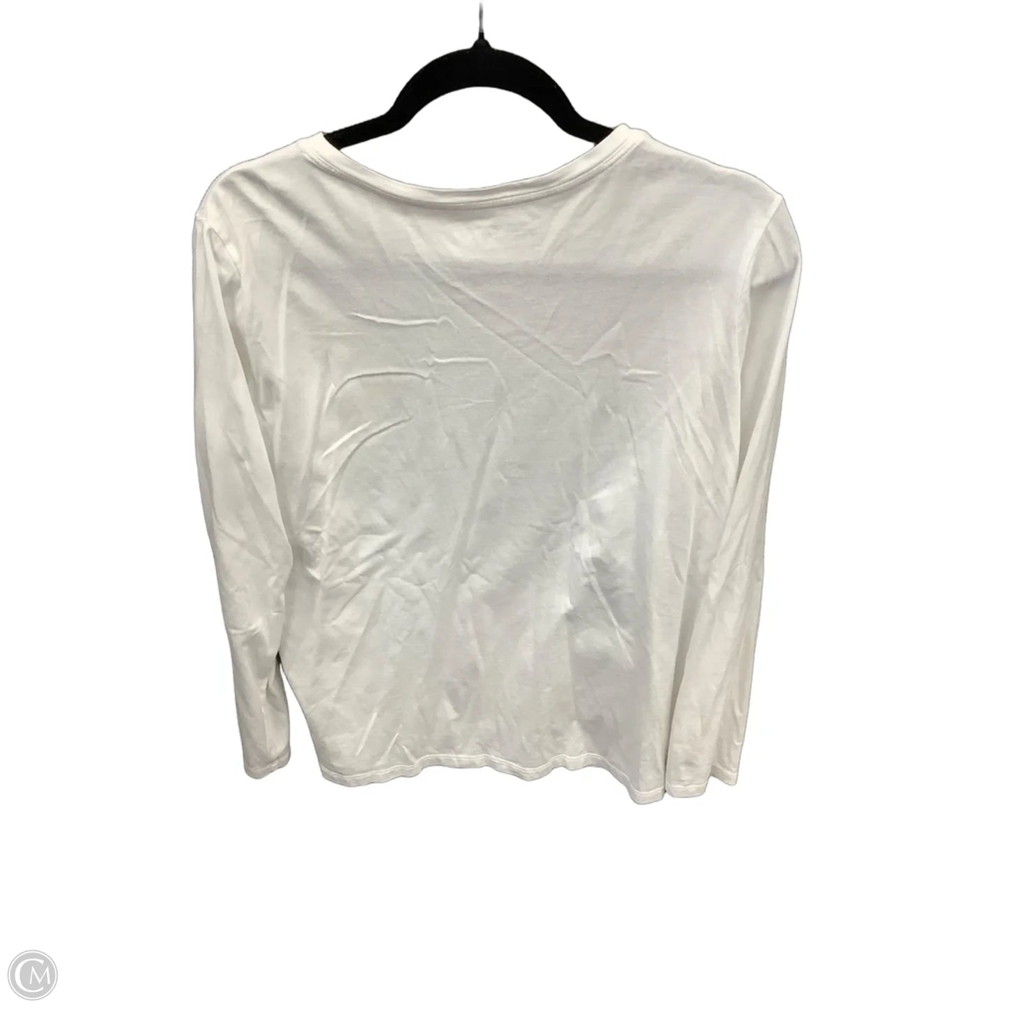 Top Long Sleeve Basic By Lands End In White, Size: L