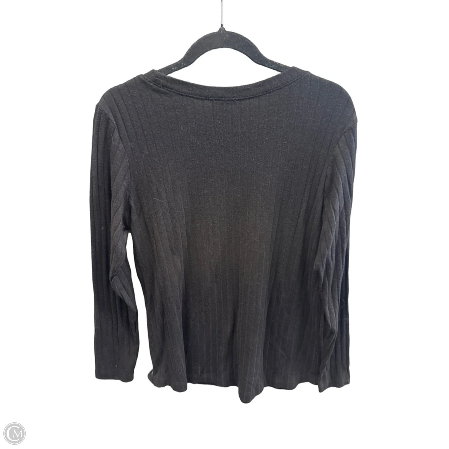 Top Long Sleeve By Falls Creek In Black, Size: 1x
