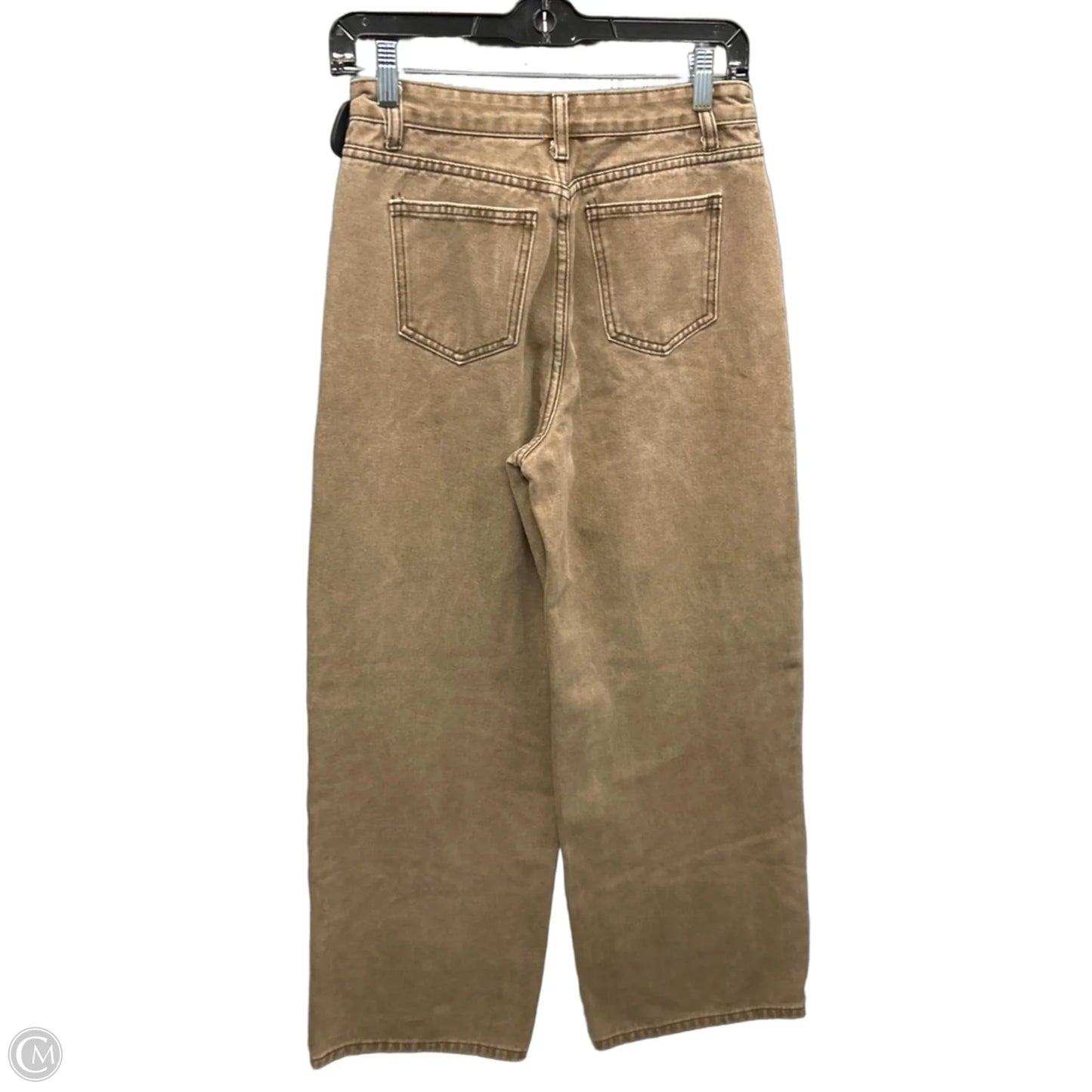 Jeans Wide Leg By Shein In Brown Denim, Size: 4
