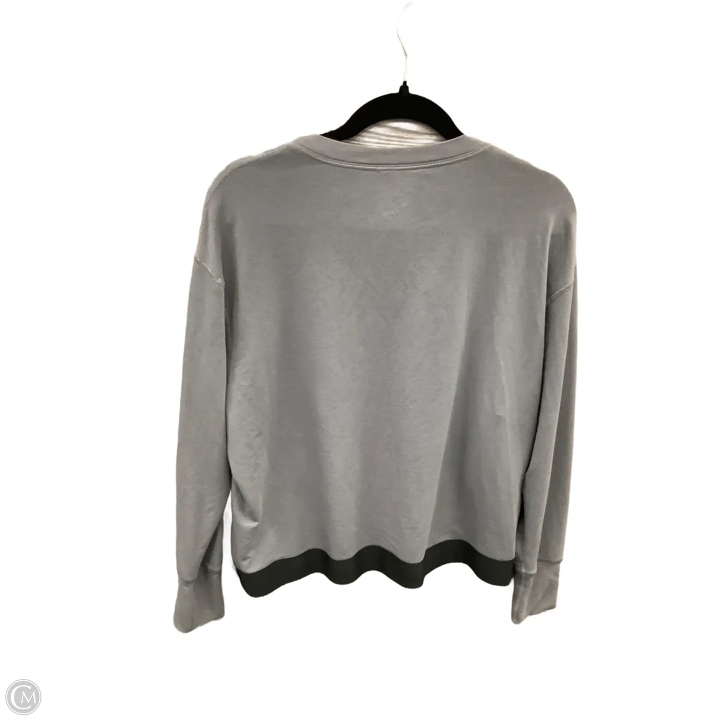 Athletic Top Long Sleeve Crewneck By Nike In Grey, Size: L