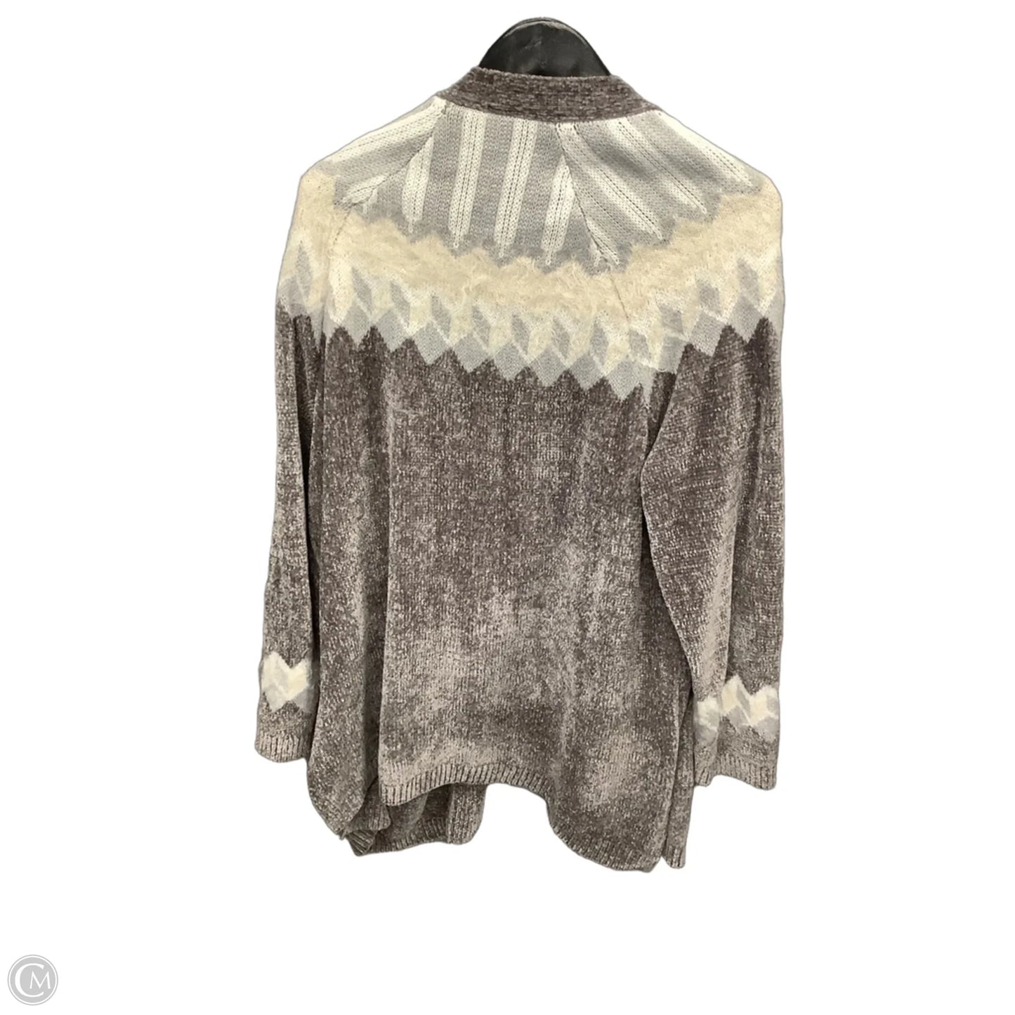 Cardigan By Massini In Grey & White, Size: 1x
