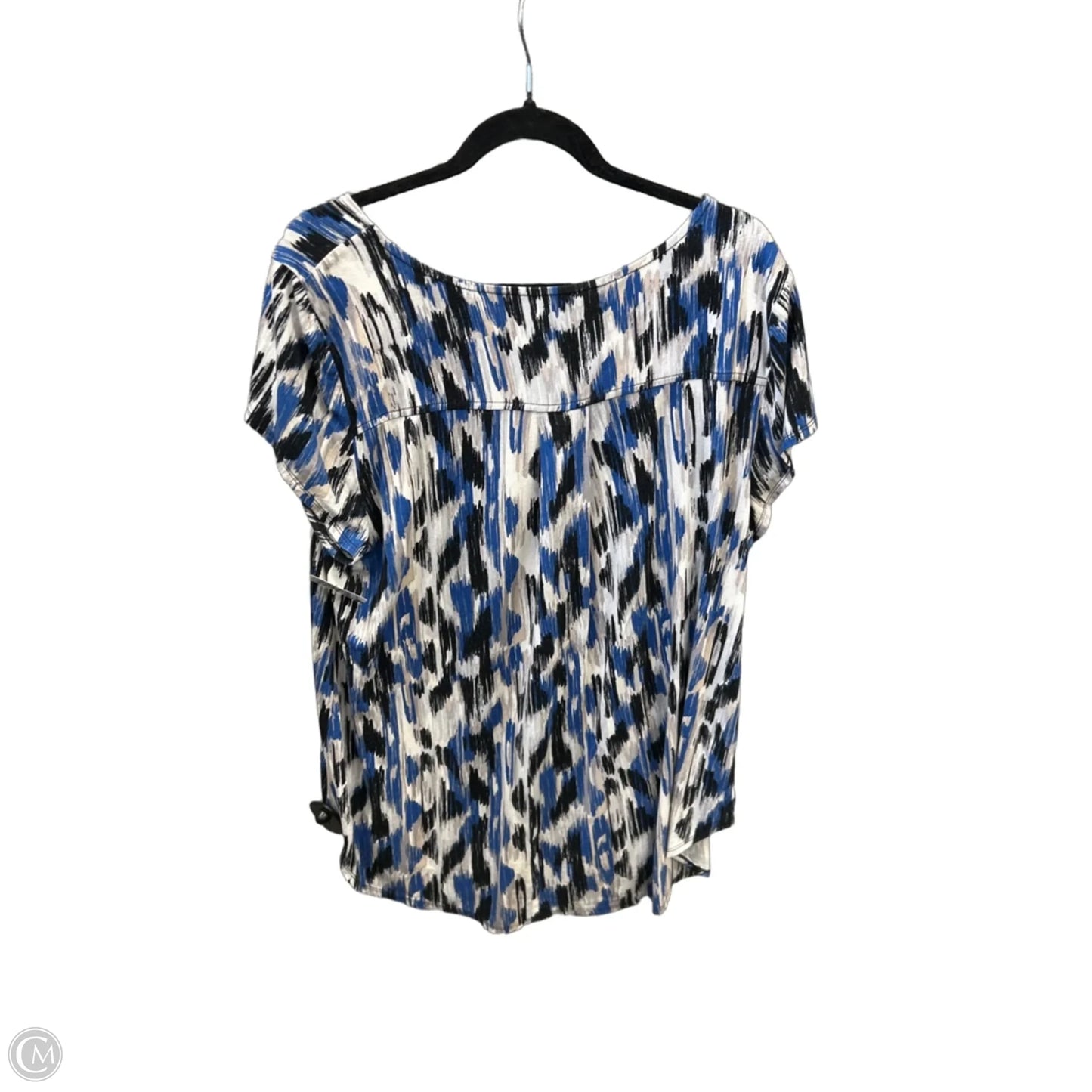 Tunic Short Sleeve By Alfani In Blue, Size: Xl