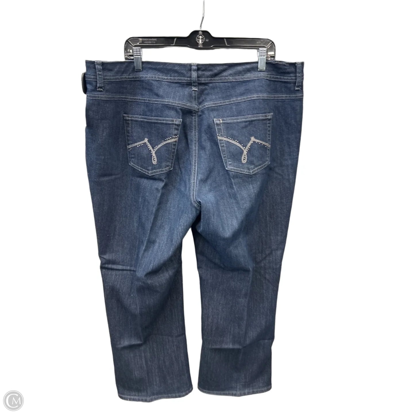 Jeans Cropped By Just My Size In Blue Denim, Size: 20