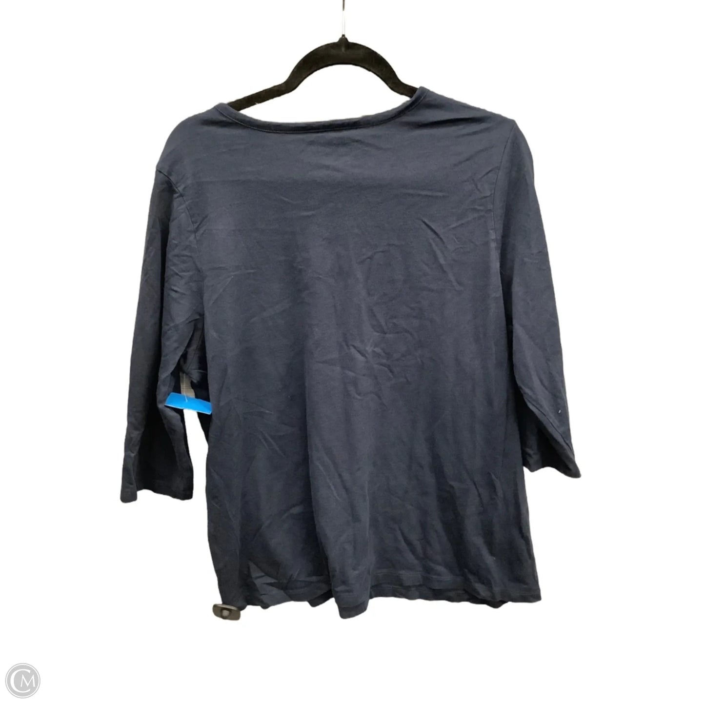 Top 3/4 Sleeve By Cj Banks In Blue, Size: 1x