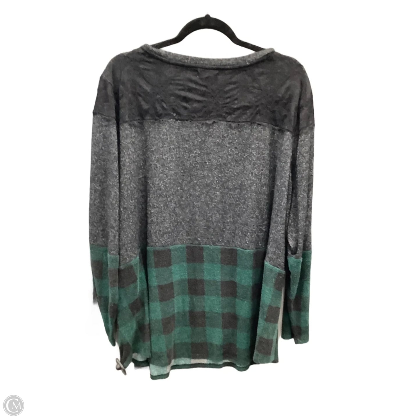 Top Long Sleeve By Maurices In Grey, Size: 3x