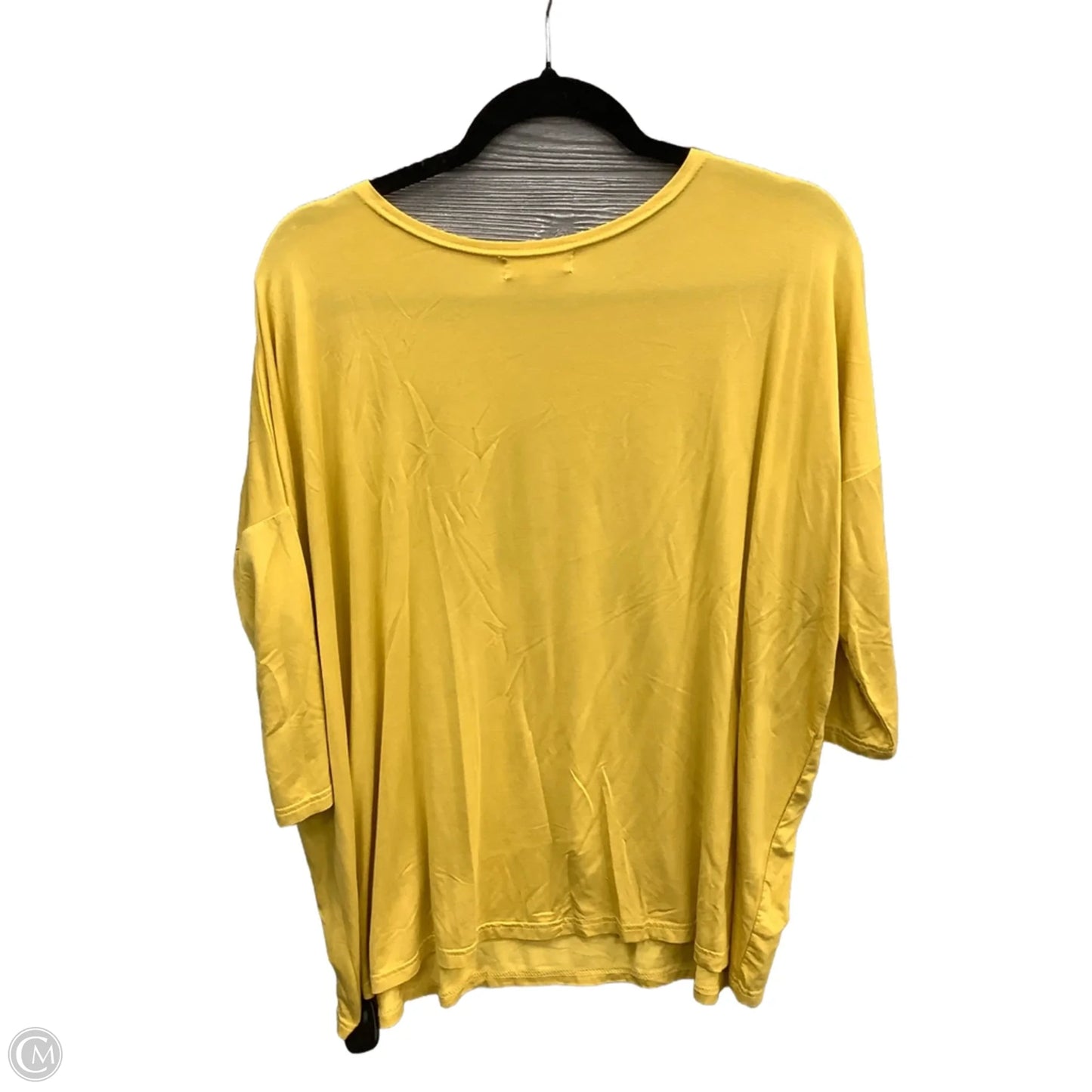 Top 3/4 Sleeve Basic By Piko In Yellow, Size: S