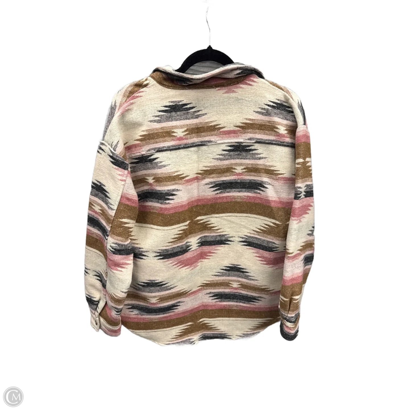 Jacket Shirt By Blue B In Tan, Size: M