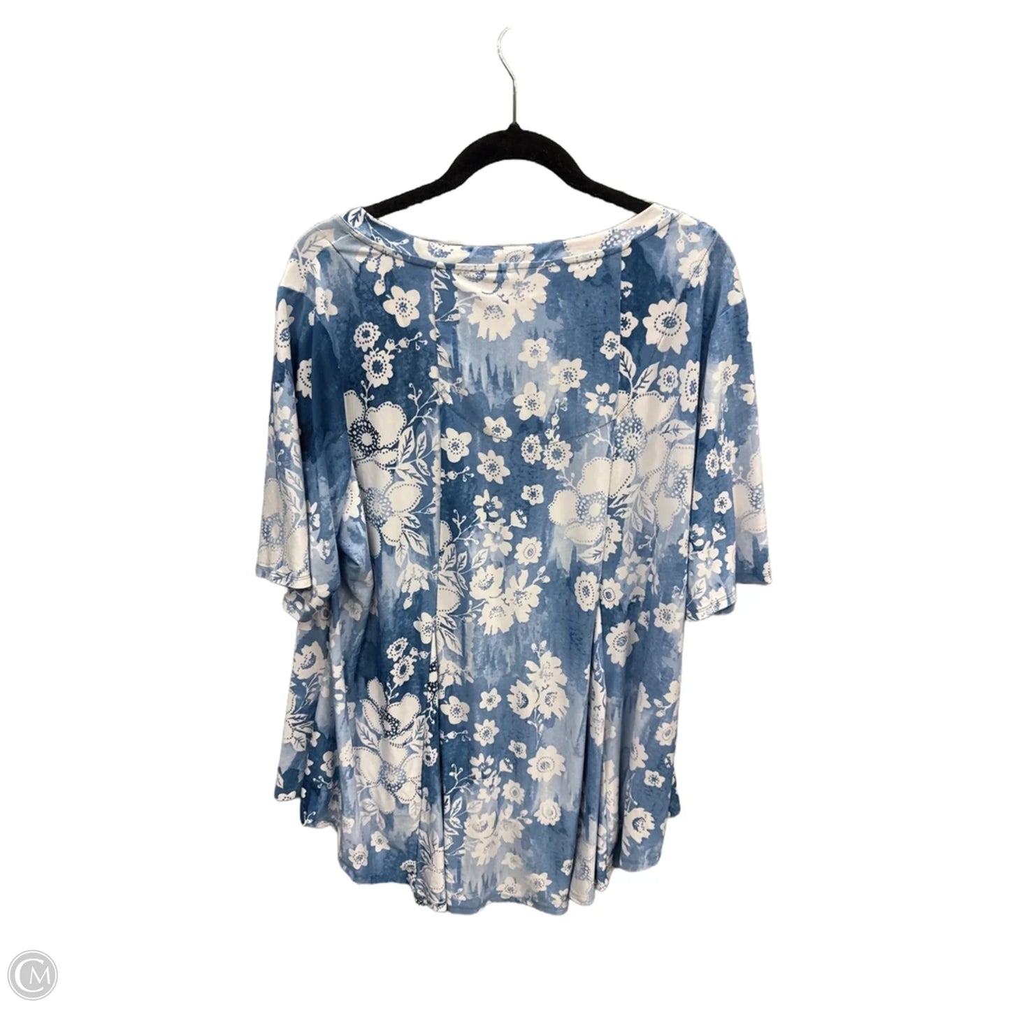 Top Short Sleeve By Cocomo In Blue, Size: 3x