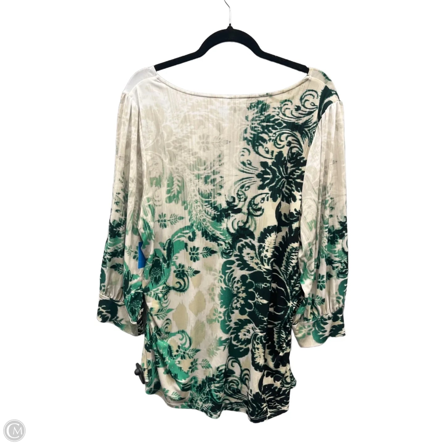 Top 3/4 Sleeve By Alfani In Green, Size: 3x