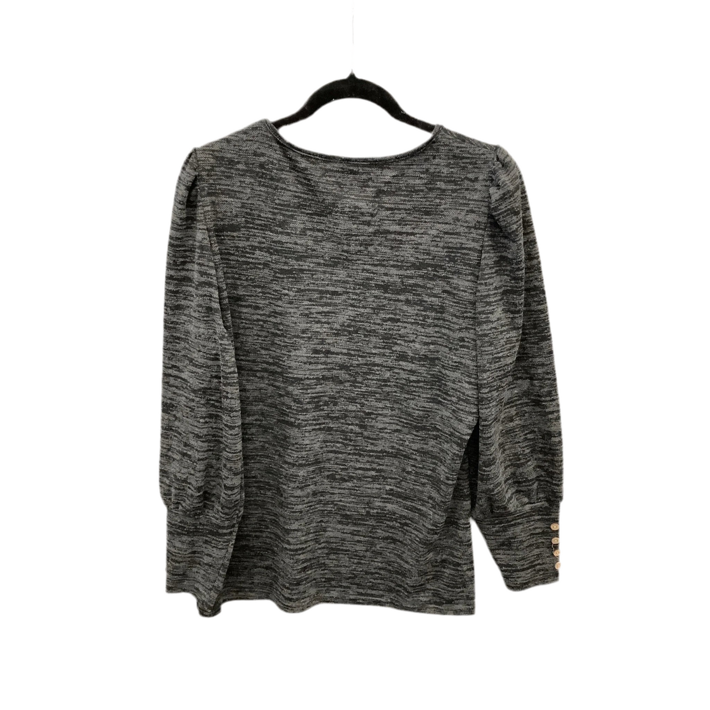 Top Long Sleeve By Clothes Mentor In Grey, Size: L