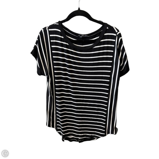 Top Short Sleeve By Cable And Gauge In Striped Pattern, Size: M